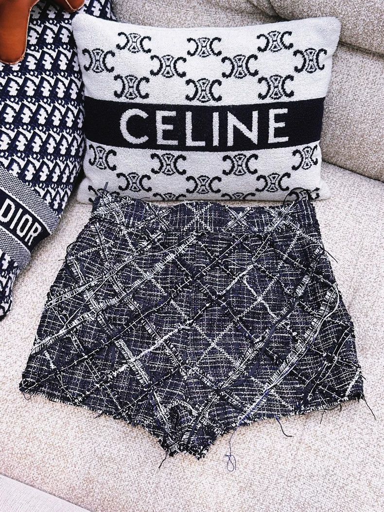 Chanel Chanel Tweed plaid knitted shorts Size 42" / US 20 - 2 Thumbnail