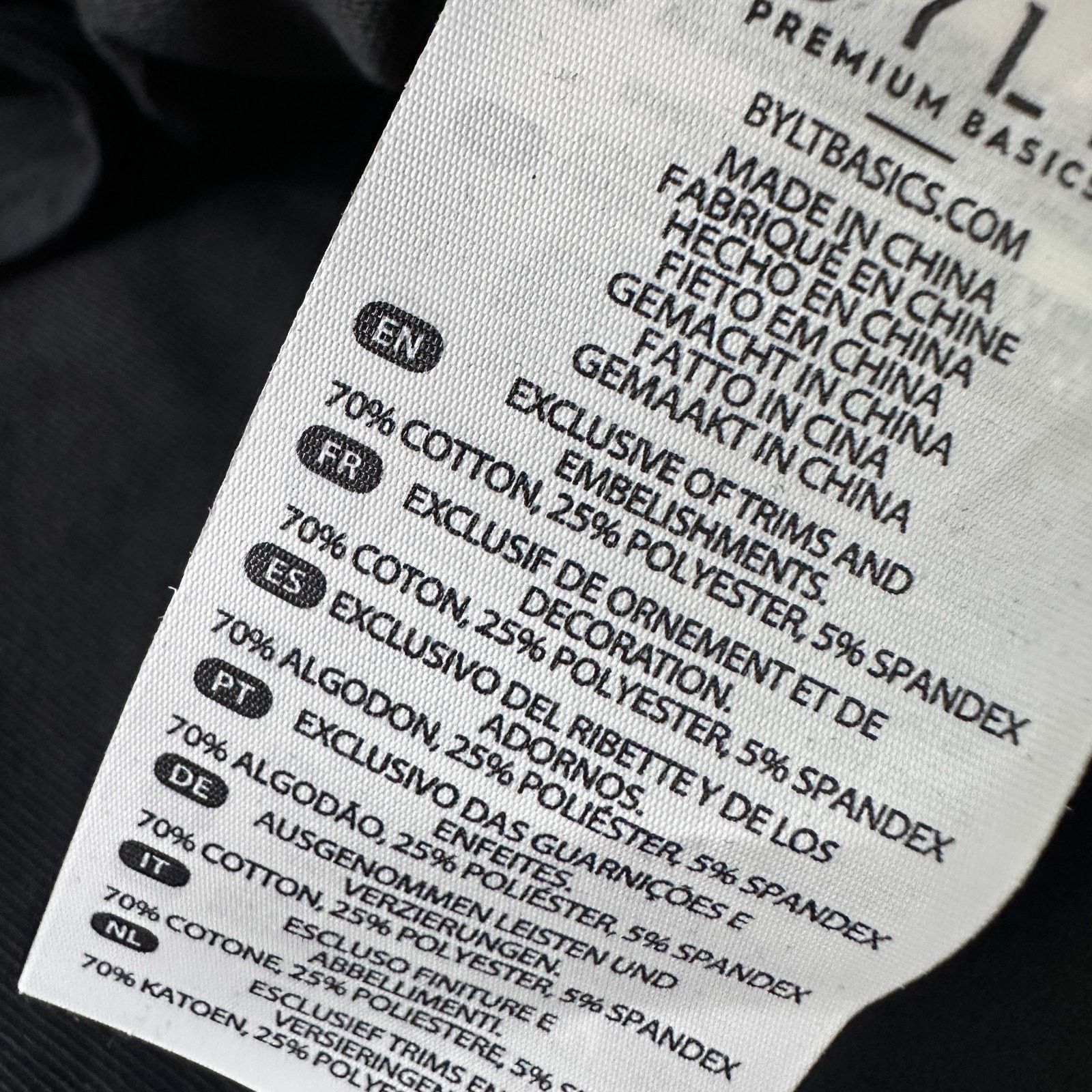 Other BYLT Drop-Cut Lux T-Shirt Men Small Black Cotton Stretch New Size US S / EU 44-46 / 1 - 7 Thumbnail