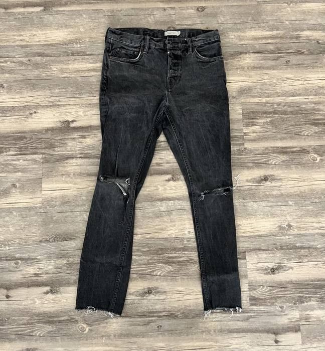 Allsaints AllSaints Washed Black Distressed Skinny Jeans Size US 31 - 1 Thumbnail