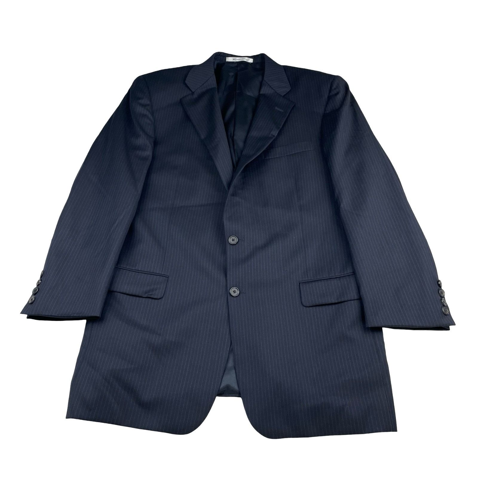 Hickey Freeman Hickey Freeman Men’s 100% Wool 2-Button Suit Navy Stripe • 4 Size 42L - 2 Thumbnail