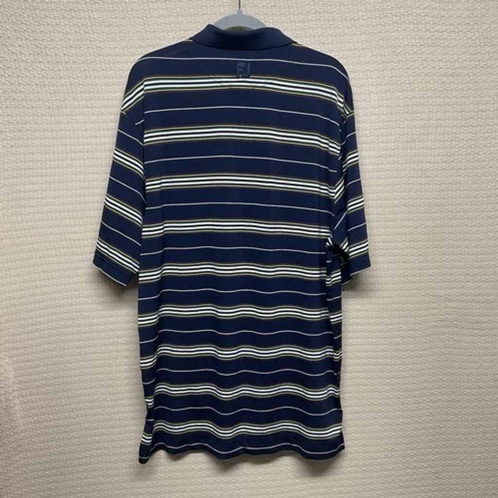 Footjoy FootJoy Navy Striped Short Sleeve Golf Polo Shirt Men Large Size US L / EU 52-54 / 3 - 11 Thumbnail