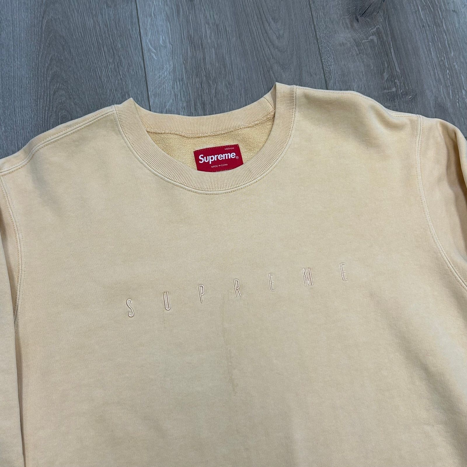 Supreme SS18 Supreme Overdyed Crewneck Sweater Peach Medium Size US M / EU 48-50 / 2 - 2 Thumbnail