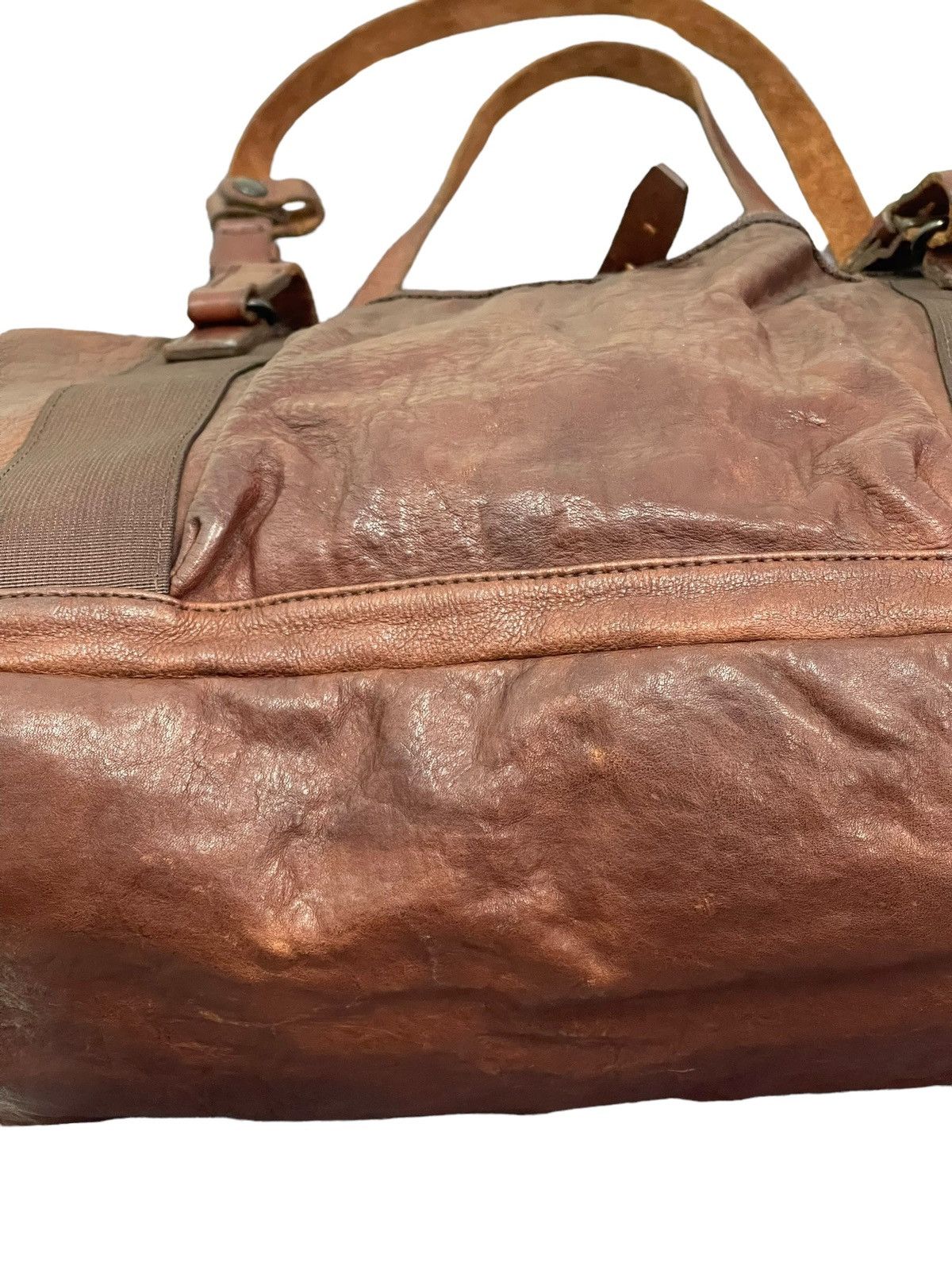 Japanese Brand Full Leather Patina Never Fade Tote Shoulder Bag 3🟩 Size ONE SIZE - 7 Thumbnail