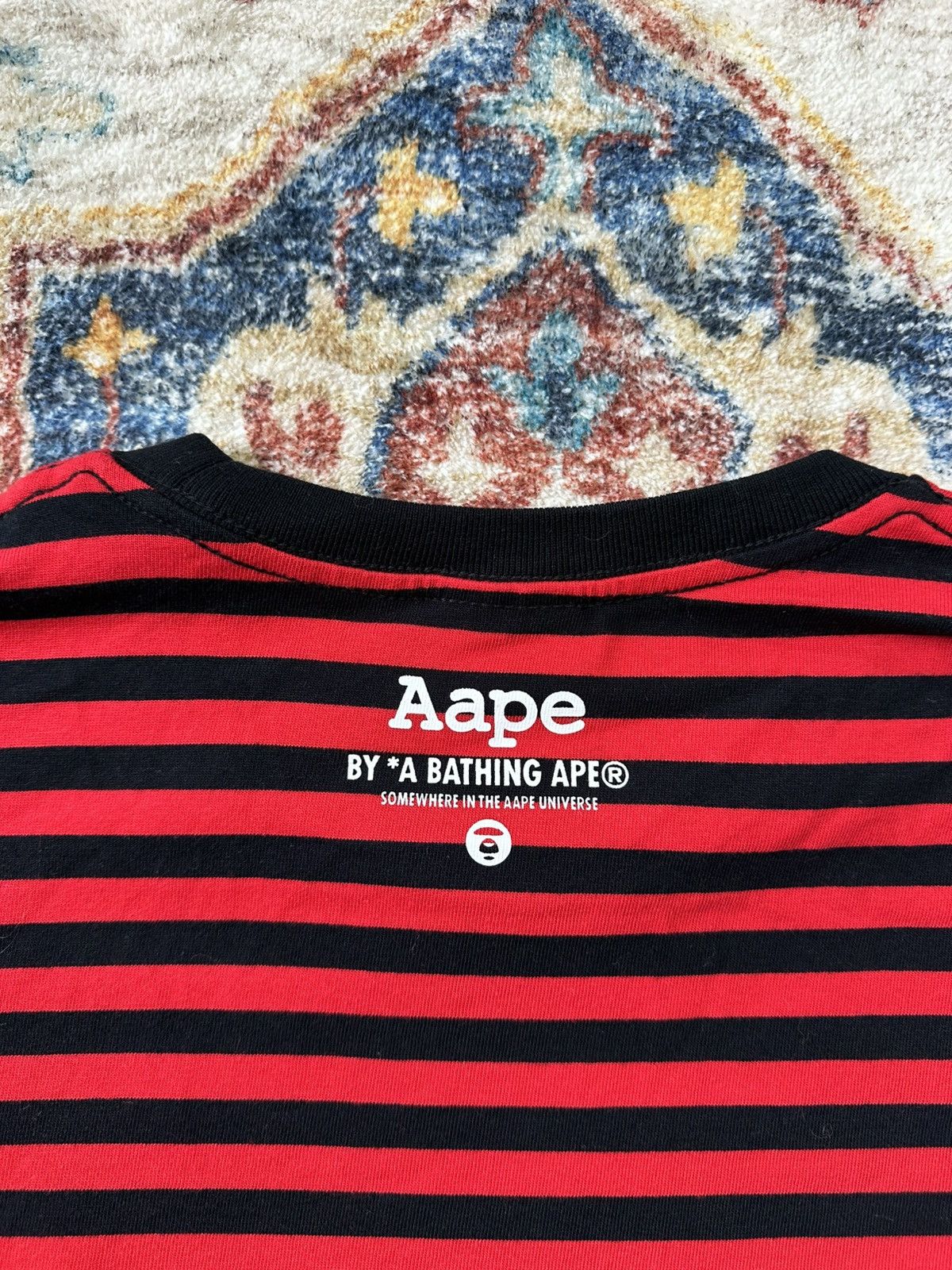 Aape Aape NWT Striped Logo T-shirt Lrge Size US L / EU 52-54 / 3 - 8 Thumbnail