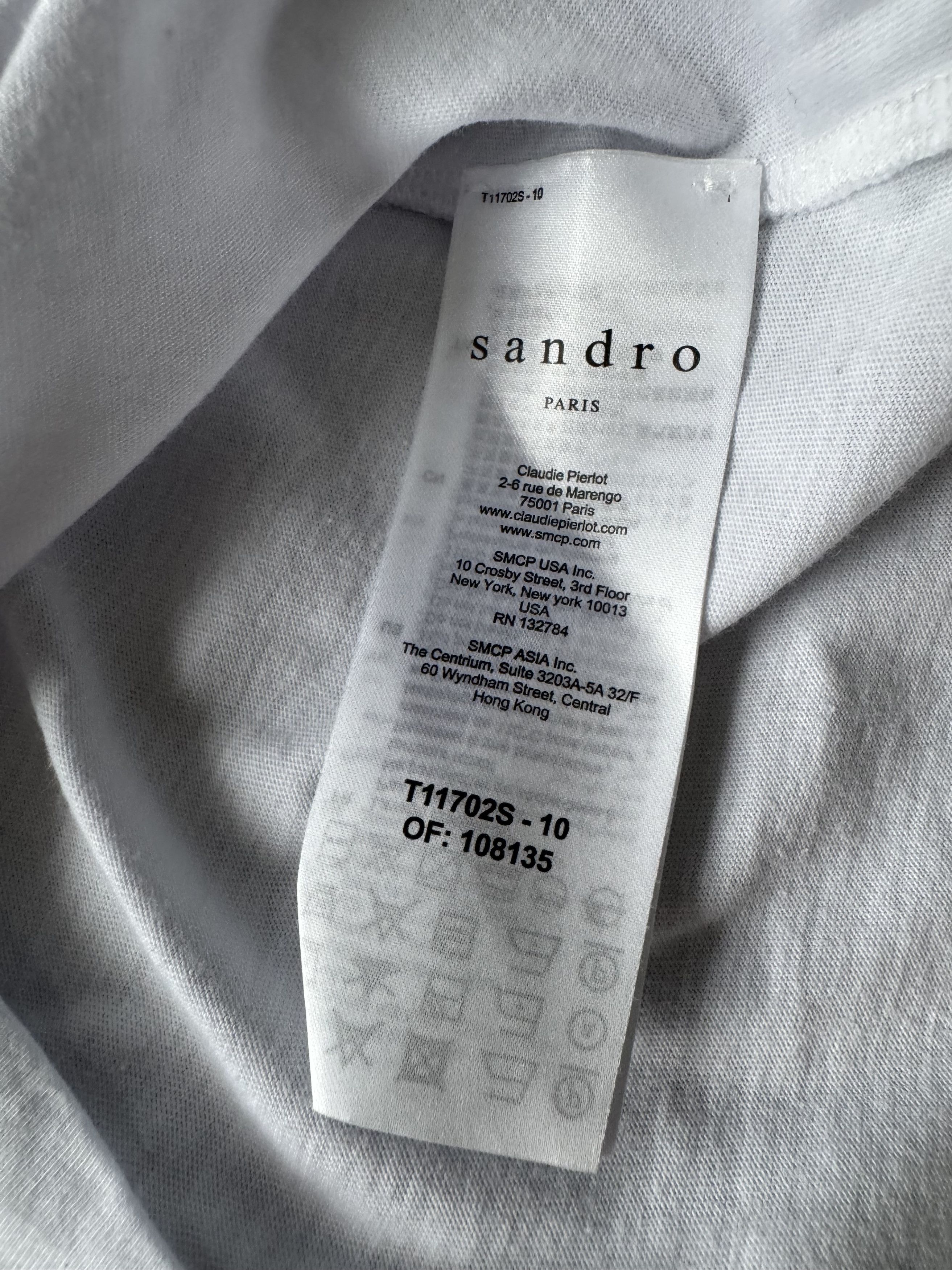 Sandro Sandro Peace T Shirt, White Size US M / EU 48-50 / 2 - 7 Thumbnail