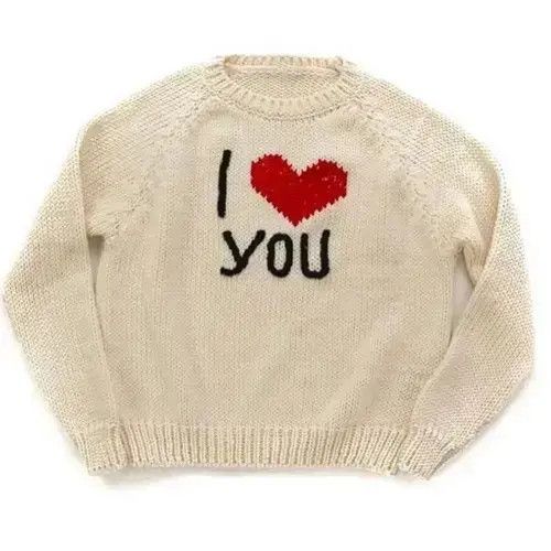 Japanese Brand I love ❤️ you knitted pullover Size US XXS / EU 40 - 1 Thumbnail