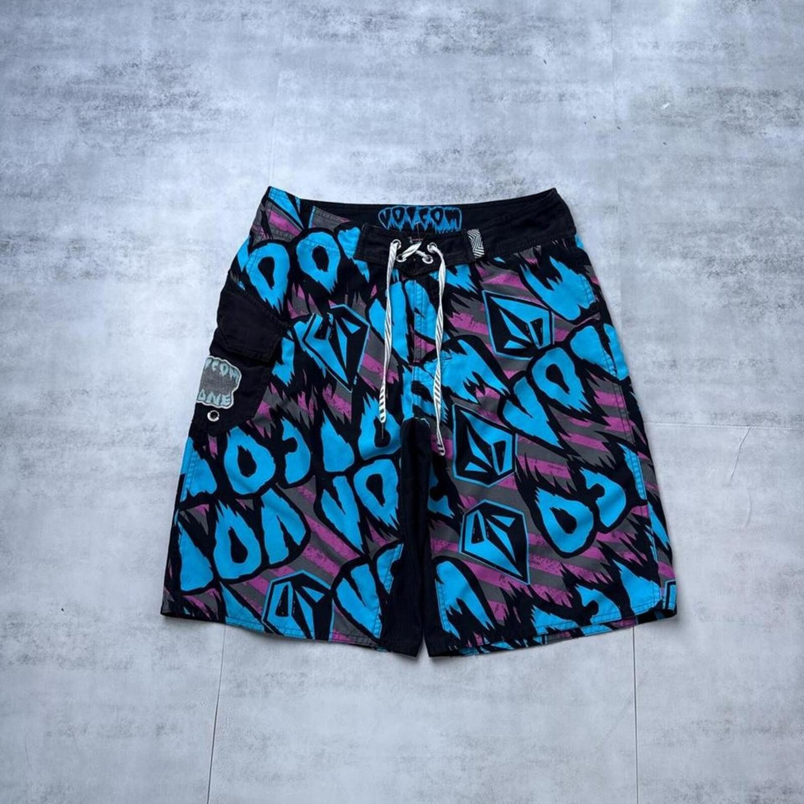 Volcom Y2K Volcom 00s blue surf board shorts Size US 34 / EU 50 - 1 Thumbnail