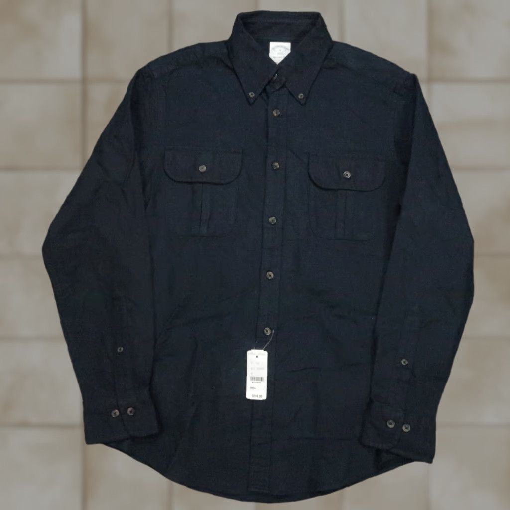 Brooks Brothers Shirt Mens Small Blue Regent Fit Chamois Long Sleeve Button-Down Shirt