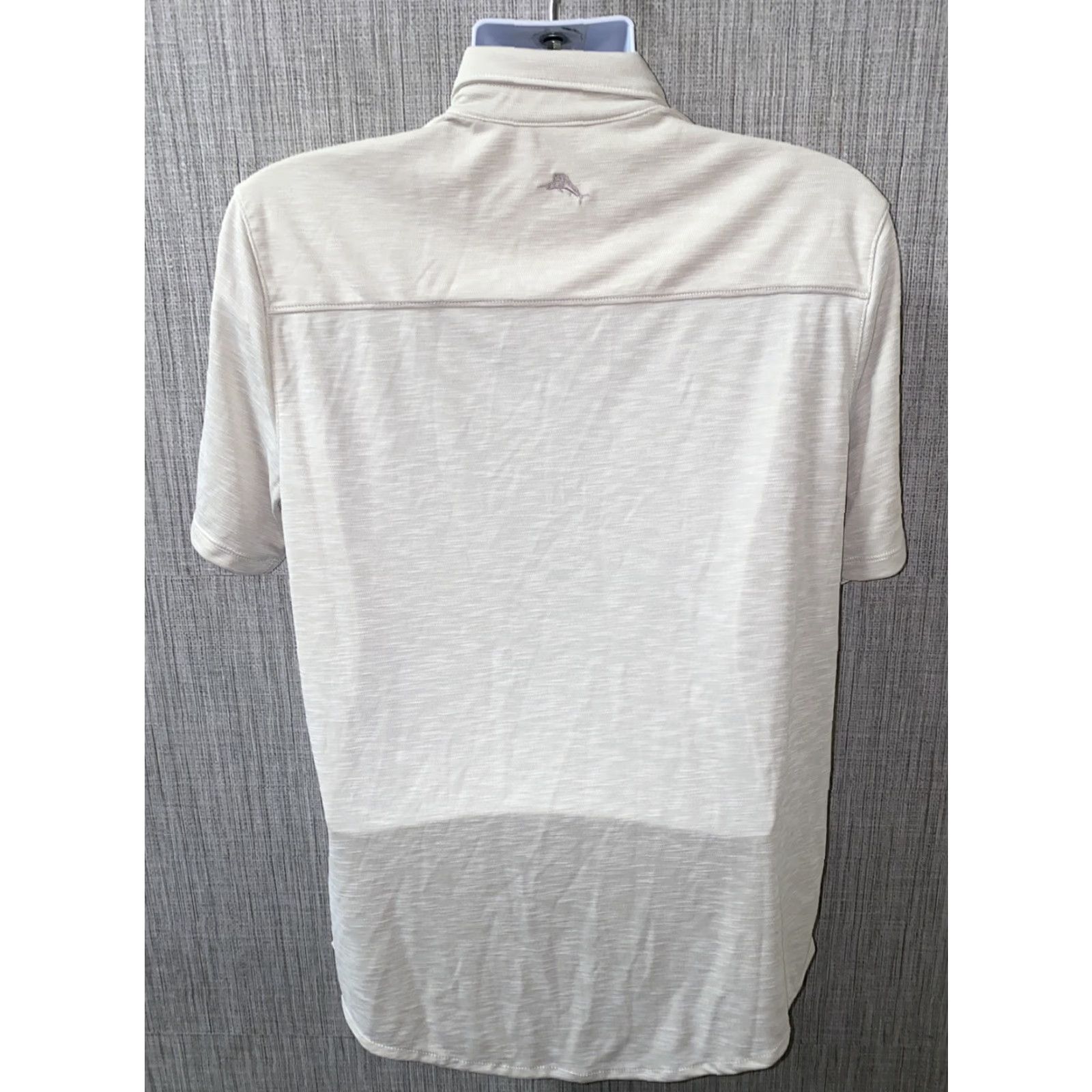 Tommy Bahama Tommy Bahama Shirt Mens Beige Short Sleeve Button Front Size M Button-Up Collared Beige Solid Regular Size US M / EU 48-50 / 2 - 4 Thumbnail