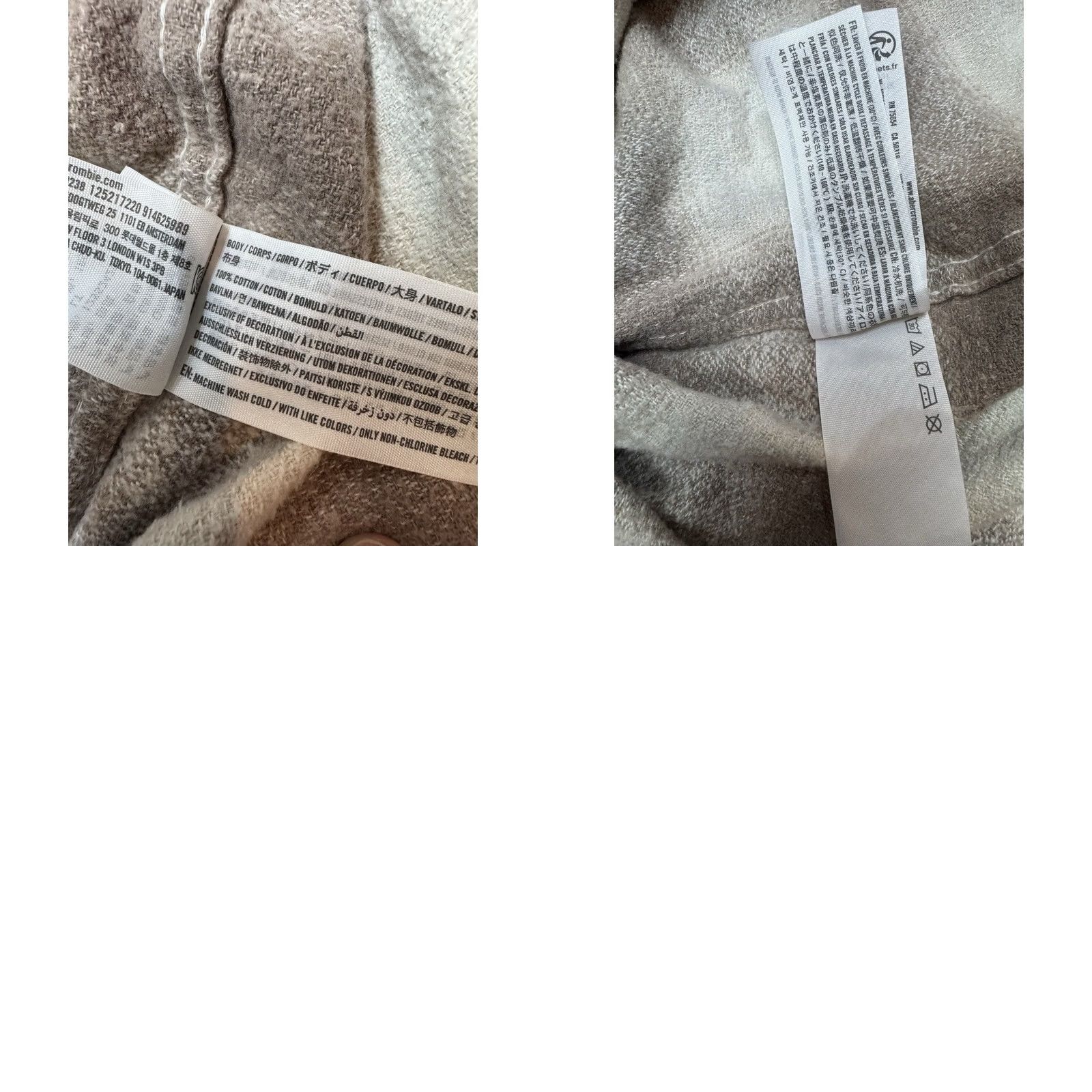 Abercrombie & Fitch Abercrombie & Fitch Plaid Heavy Flannel Shirt Jacket Shacket Beige Mens LT Button-Up Long Sleeve Pocketed Lightweight? No, heavyweight. Size US L / EU 52-54 / 3 - 8 Thumbnail