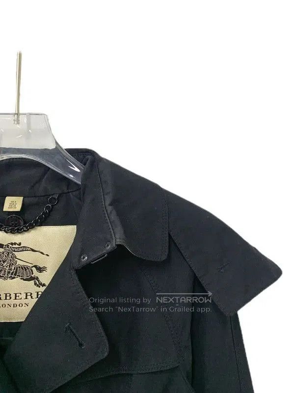 Burberry Burberry Women's XS Black Cotton Trench Coat. Size XS / US 0-2 / IT 36-38 - 4 Thumbnail
