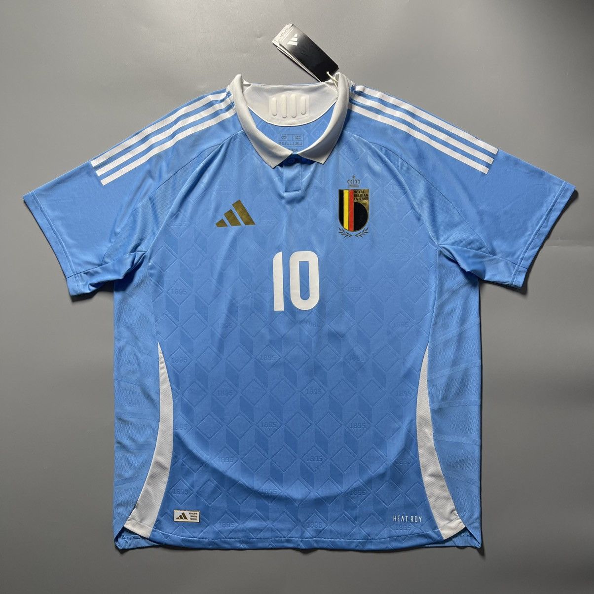 Adidas × Vintage NWT BELGIUM ADIDAS 2024 EURO FOOTBALL AWAY JERSEY #10 TINTIN Size US XXL / EU 58 / 5 - 2 Thumbnail