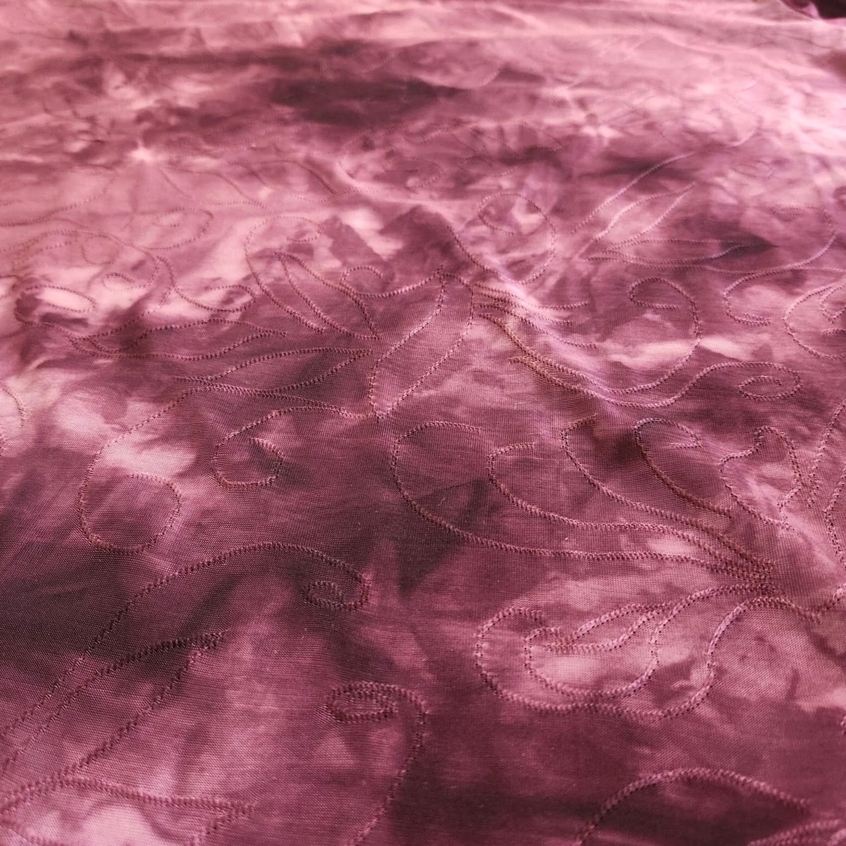 Alyx VINTAGE? (no) ALYX Blouse Women's Short Sleeve Purple Tie Dye Floral Pullover XL Casual Everyday Spring Summer Fall Womens Size XL / US 12-14 / IT 48-50 - 7 Thumbnail