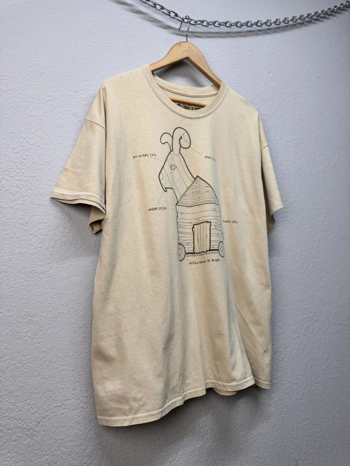 Liquid Blue × Vintage Vintage Monty Python & the Holy Grain Trojan Rabbit T Shirt Size US XL / EU 56 / 4 - 4 Thumbnail