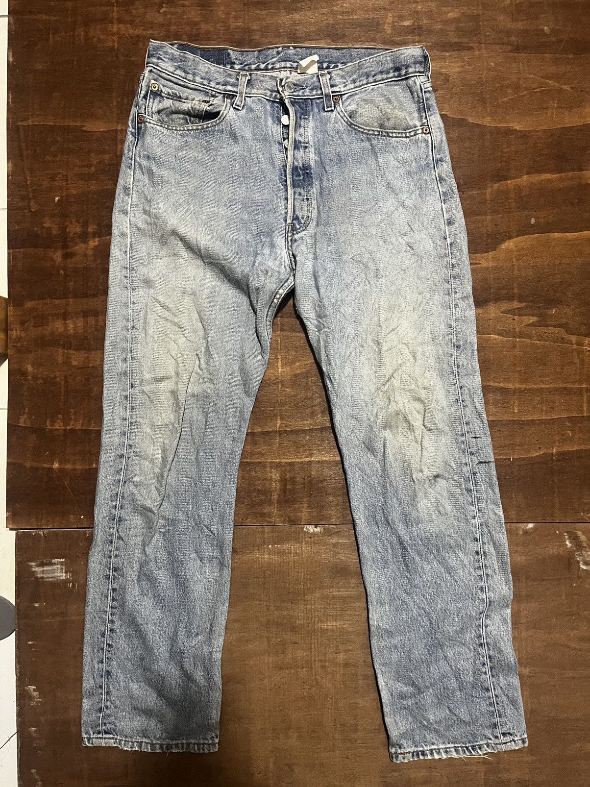 Levi's Vintage Clothing Vintage Levis 501 distressed Size US 32 / EU 48 - 1 Thumbnail