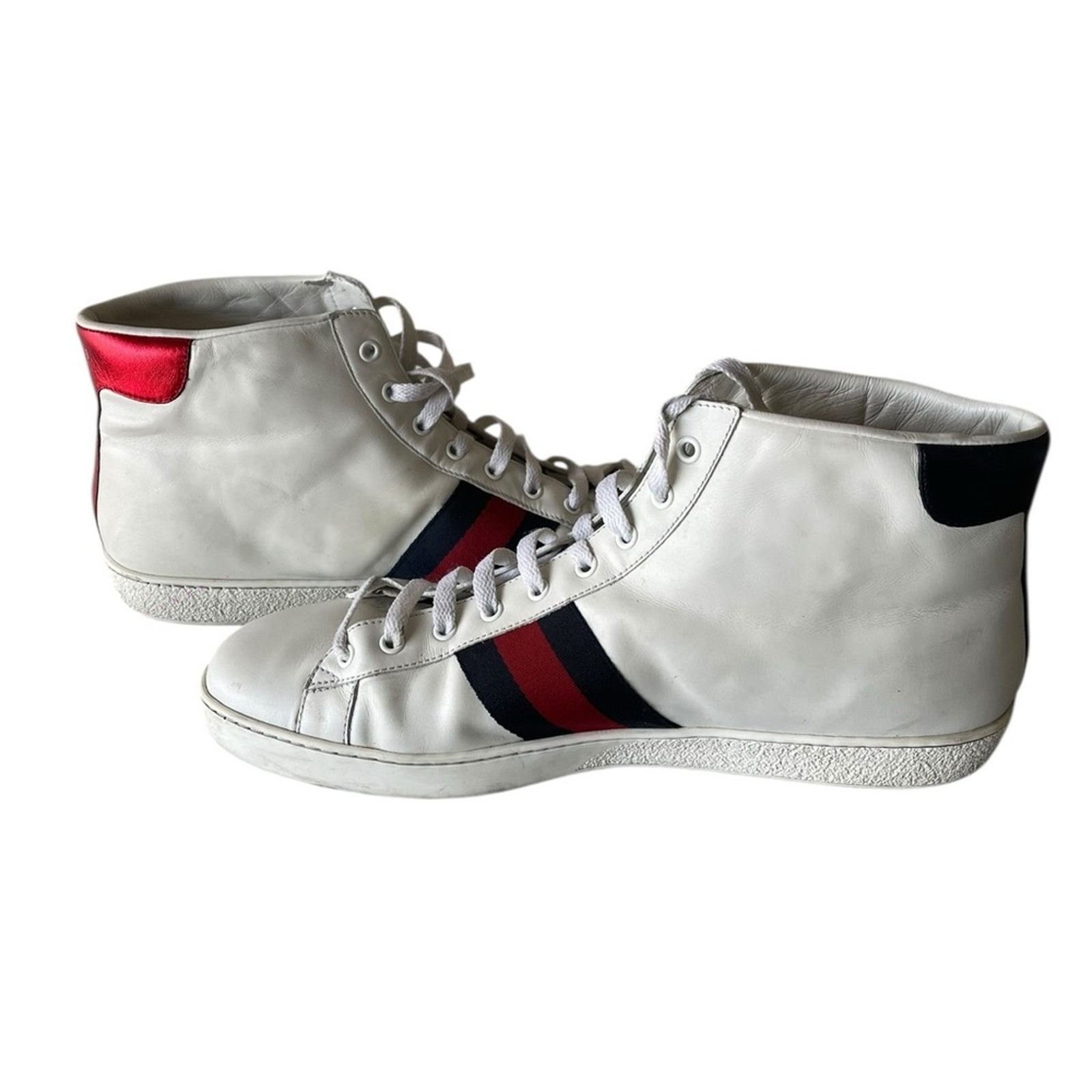 Gucci GUCCI 497101 Men's White Loved Ace High Top Sneaker 13 Size US 13 / EU 46 - 6 Thumbnail