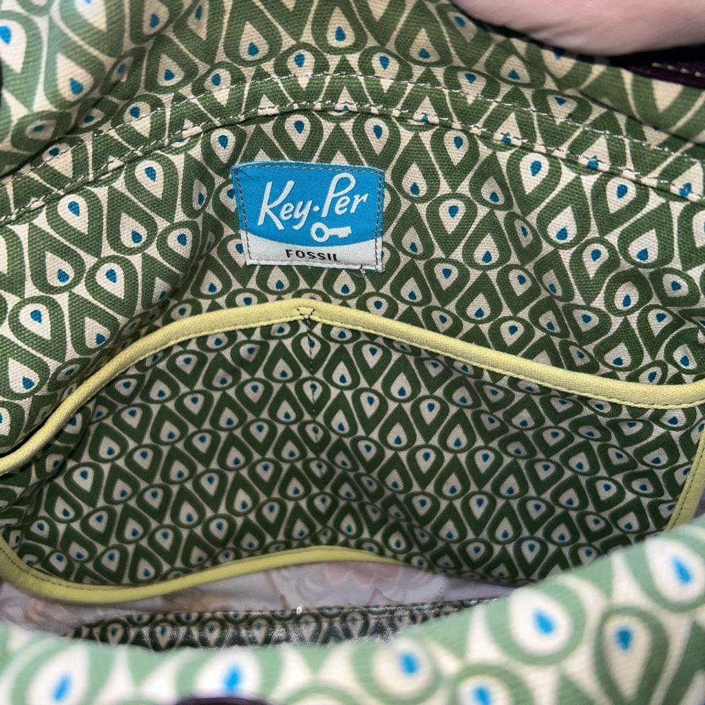 Fossil Fossil Keyper Coated Canvas Floral Print With Key and Ball tags Size ONE SIZE - 13 Thumbnail
