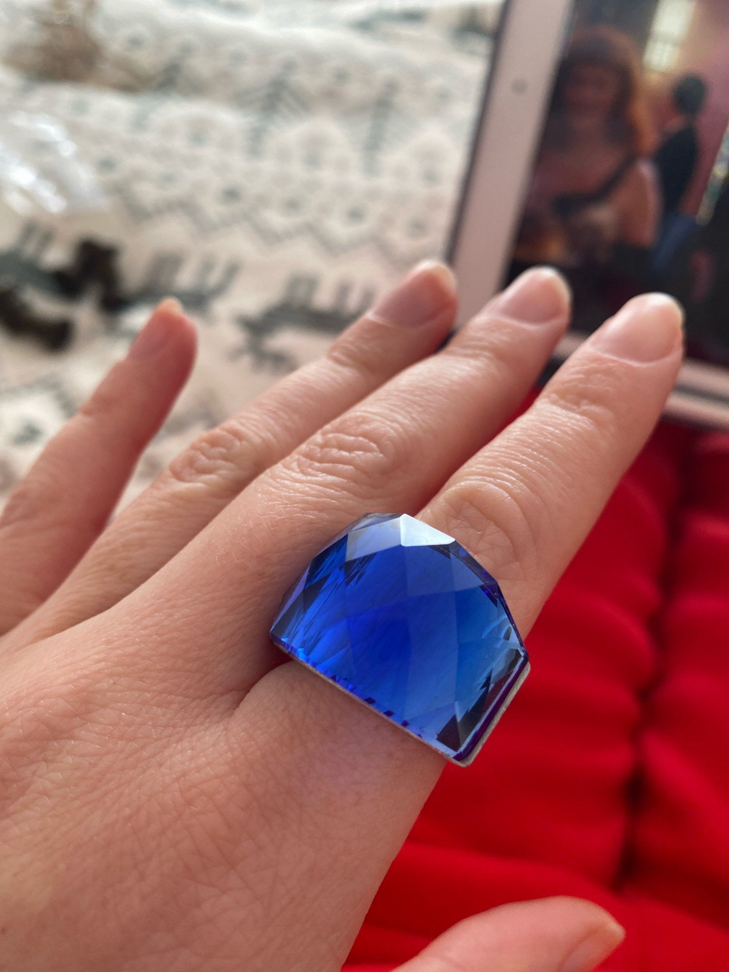 Other Luxury Glass Crystal Men Ring Size ONE SIZE - 1 Thumbnail