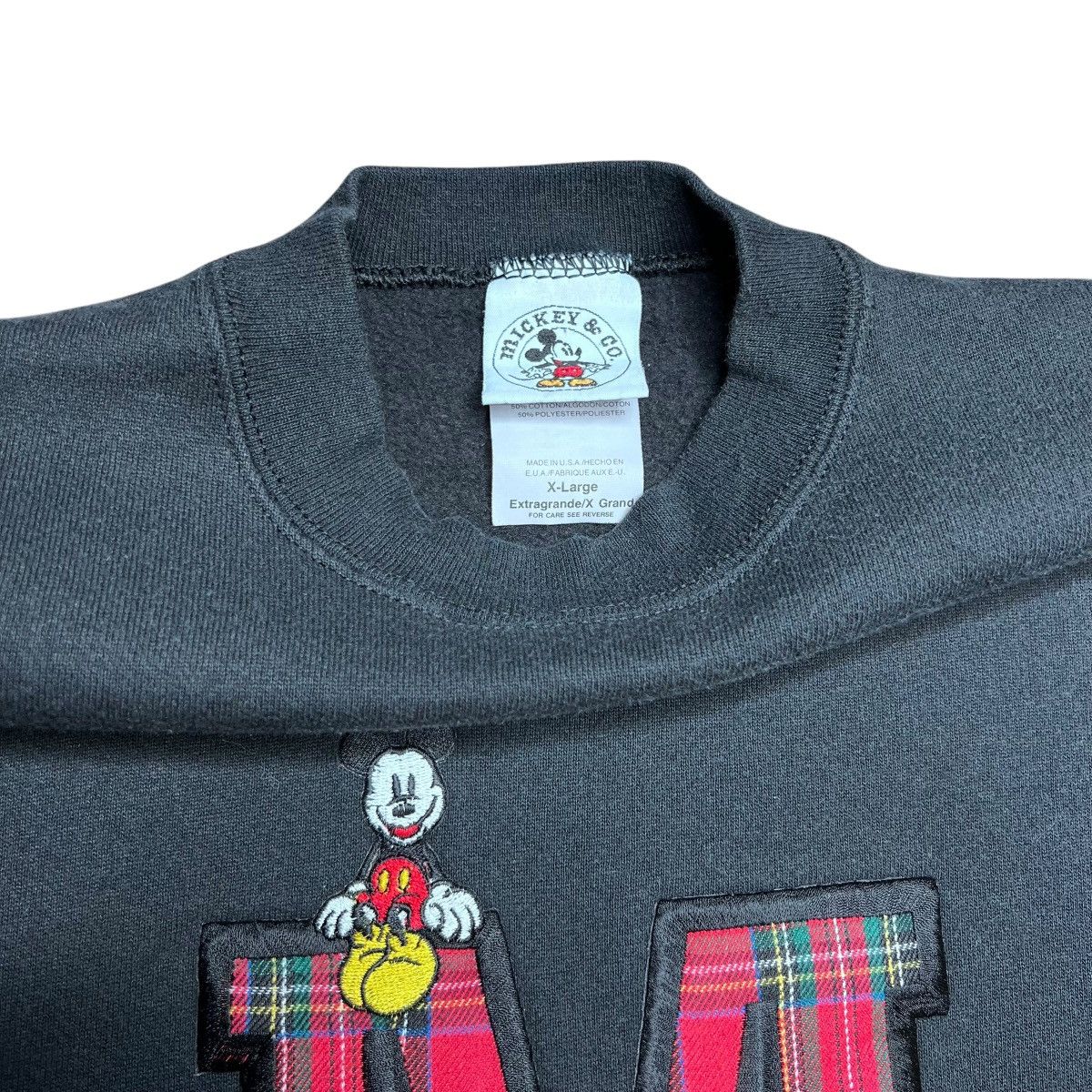 Disney × Vintage Vtg 90s Disney Mickey Mouse Embroidered Letter Sweatshirt Size US XL / EU 56 / 4 - 2 Thumbnail