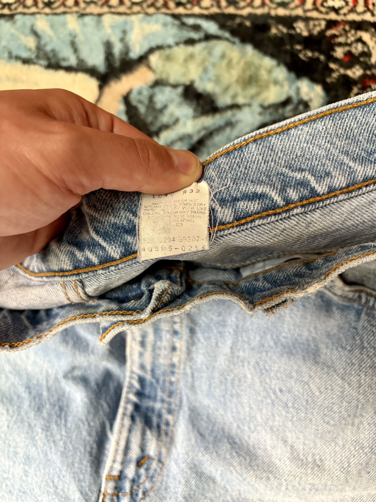 Levi's Levis VTG 505 80s light blue orange tab straight leg jeans Size US 36 / EU 52 - 4 Thumbnail