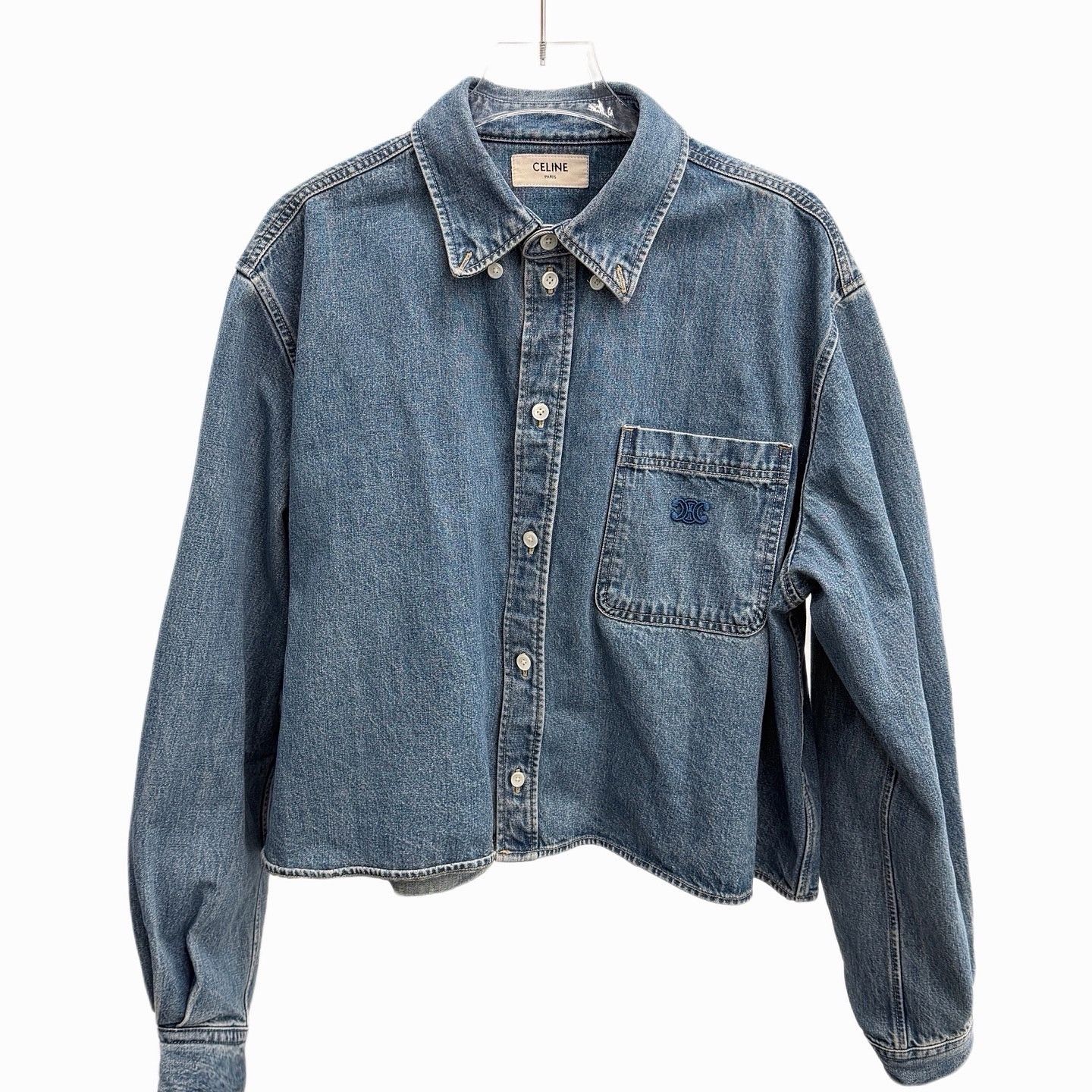 Celine CELINE Denim Button Up Shirt Size XS Size XS / US 0-2 / IT 36-38 - 1 Thumbnail