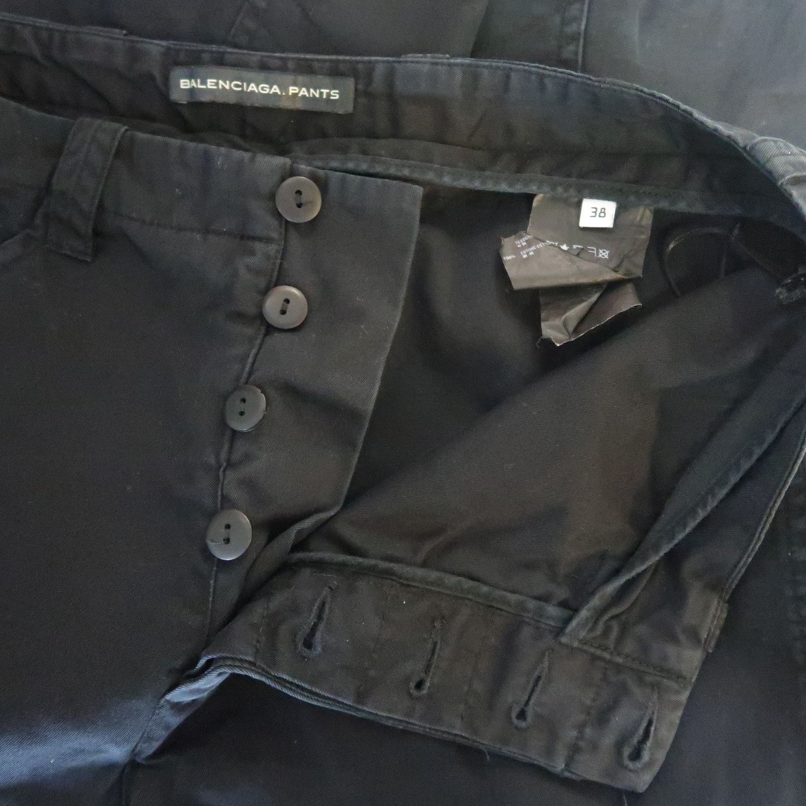 Balenciaga BALENCIAGA Size 6 Black Cotton Solid Casual Pants Size 28" / US 6 / IT 42 - 8 Thumbnail