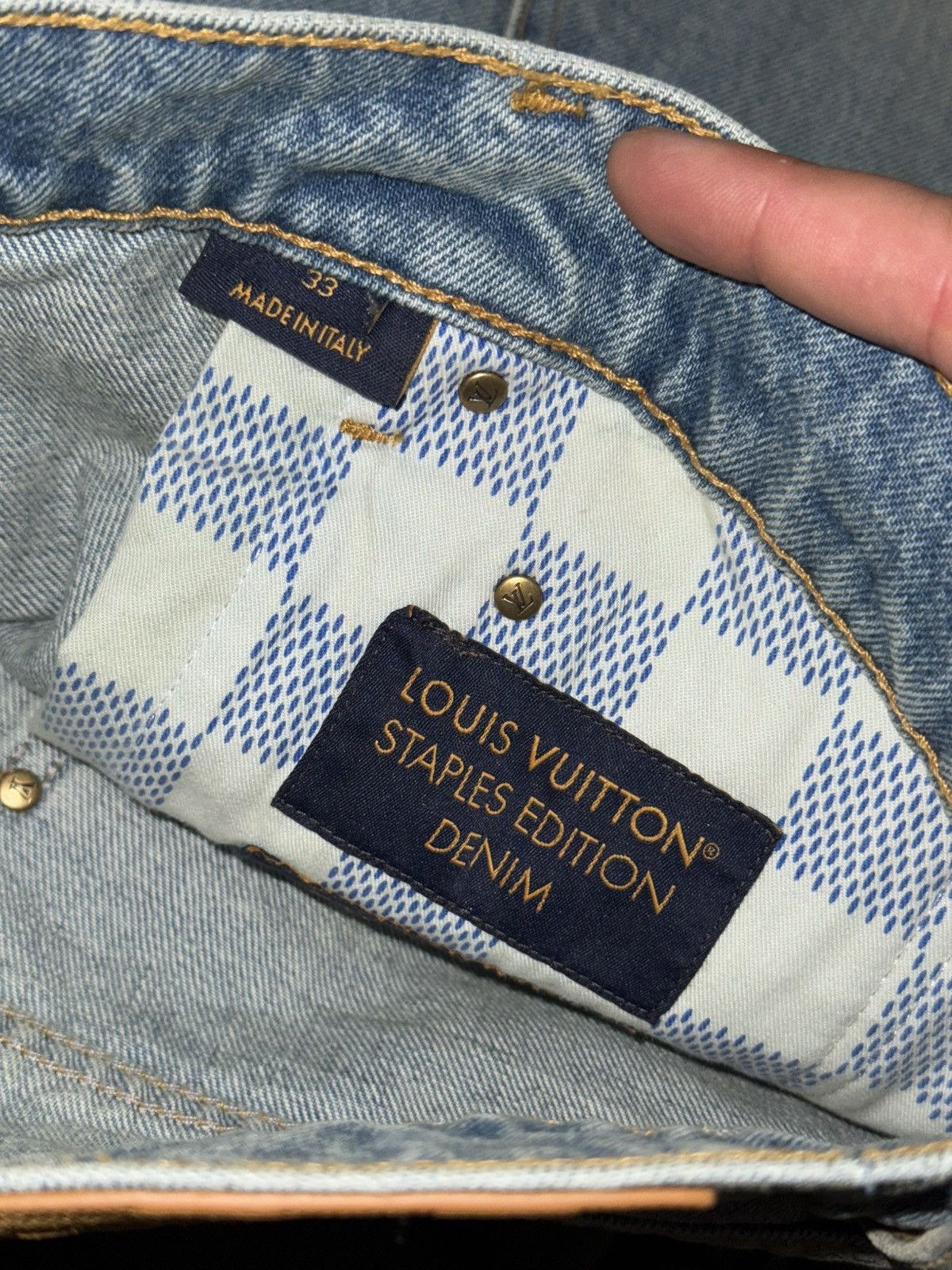 Louis Vuitton Carpenter pocket logo jeans Size US 33 - 8 Thumbnail