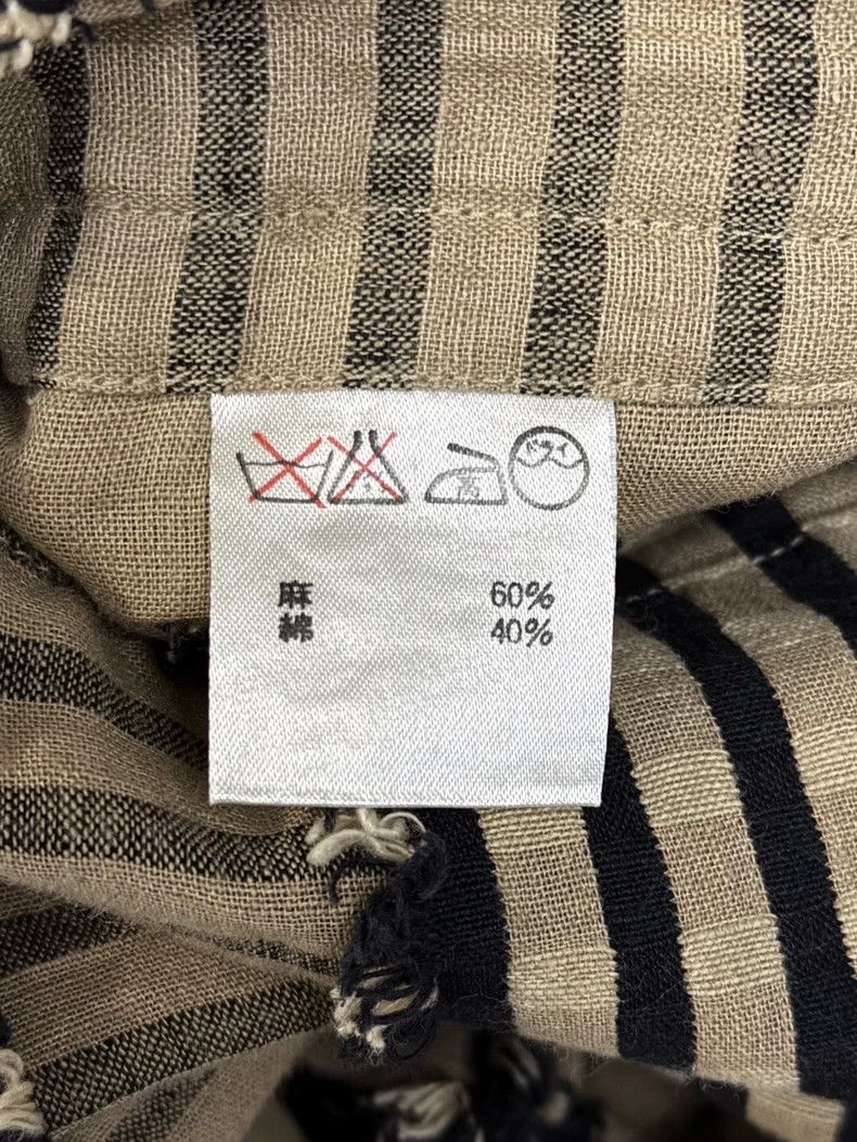 Issey Miyake Issey Miyake Cotton and linen striped jacket Size M / US 6-8 / IT 42-44 - 4 Thumbnail