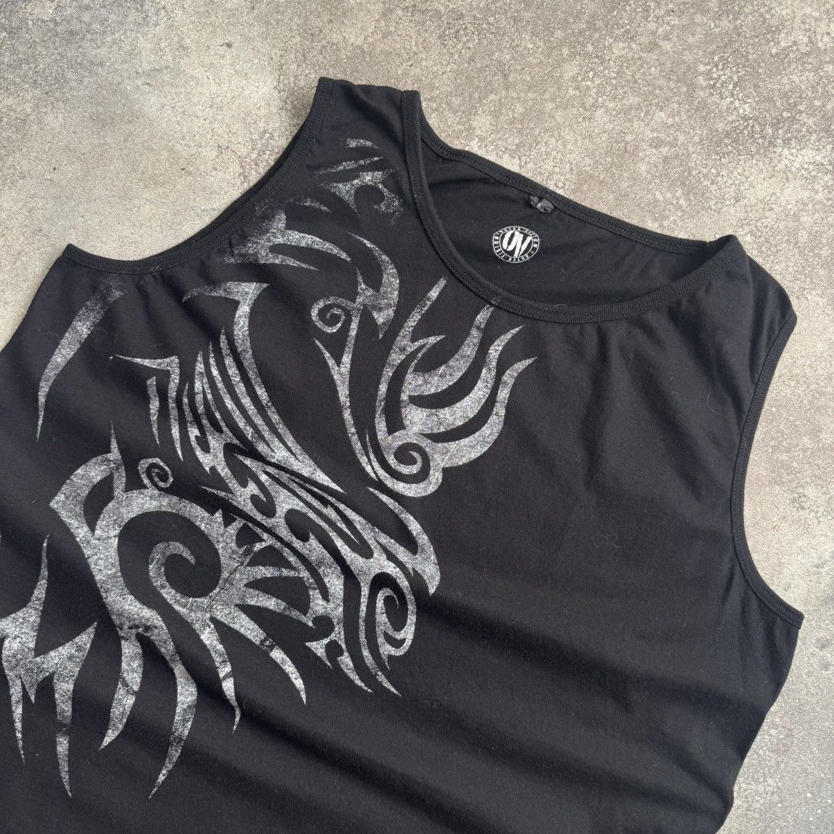 If Six Was Nine Tribal Vintage Y2K Goth Tank Top (Affliction vibe) Size XL / US 12-14 / IT 48-50 - 2 Thumbnail