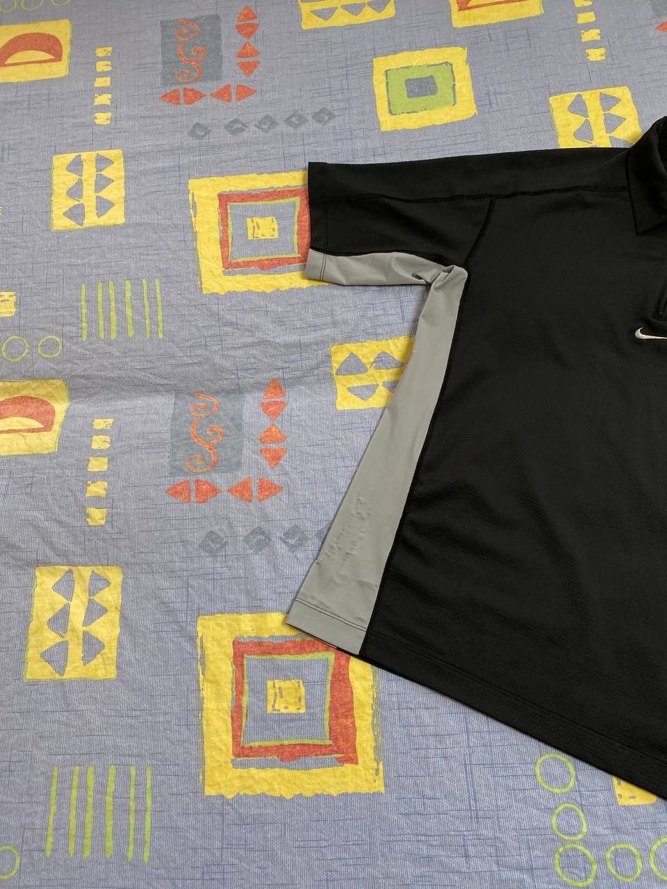 Nike × Vintage Vintage Nike Big Swoosh Logo Drill T-Shirt Y2K Size US S / EU 44-46 / 1 - 8 Thumbnail
