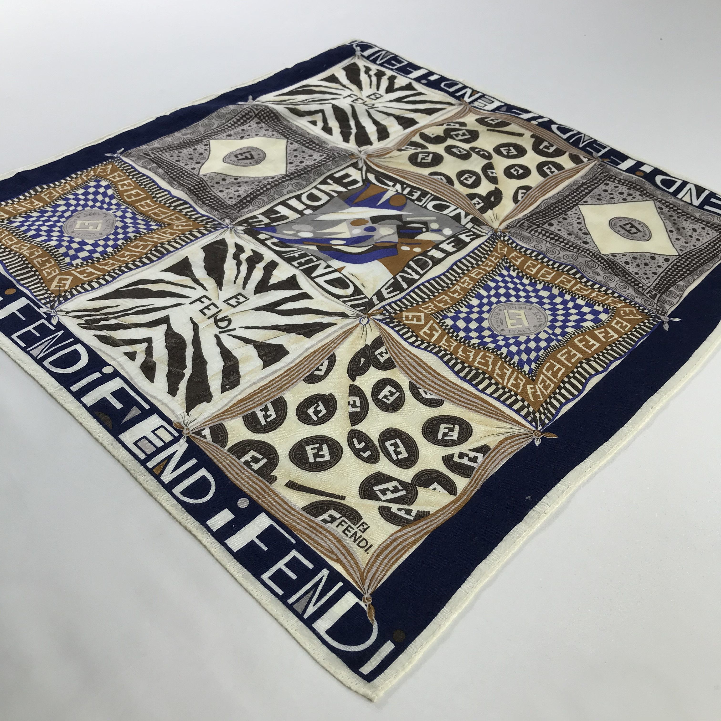 Vintage Vintage Fendi Bandana / Handkerchief / Neckerchief - S734 Size ONE SIZE - 2 Thumbnail