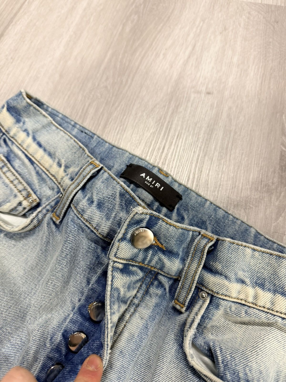Amiri Amiri Ice Blue Baggy Jeans 29 Size US 29 - 2 Thumbnail