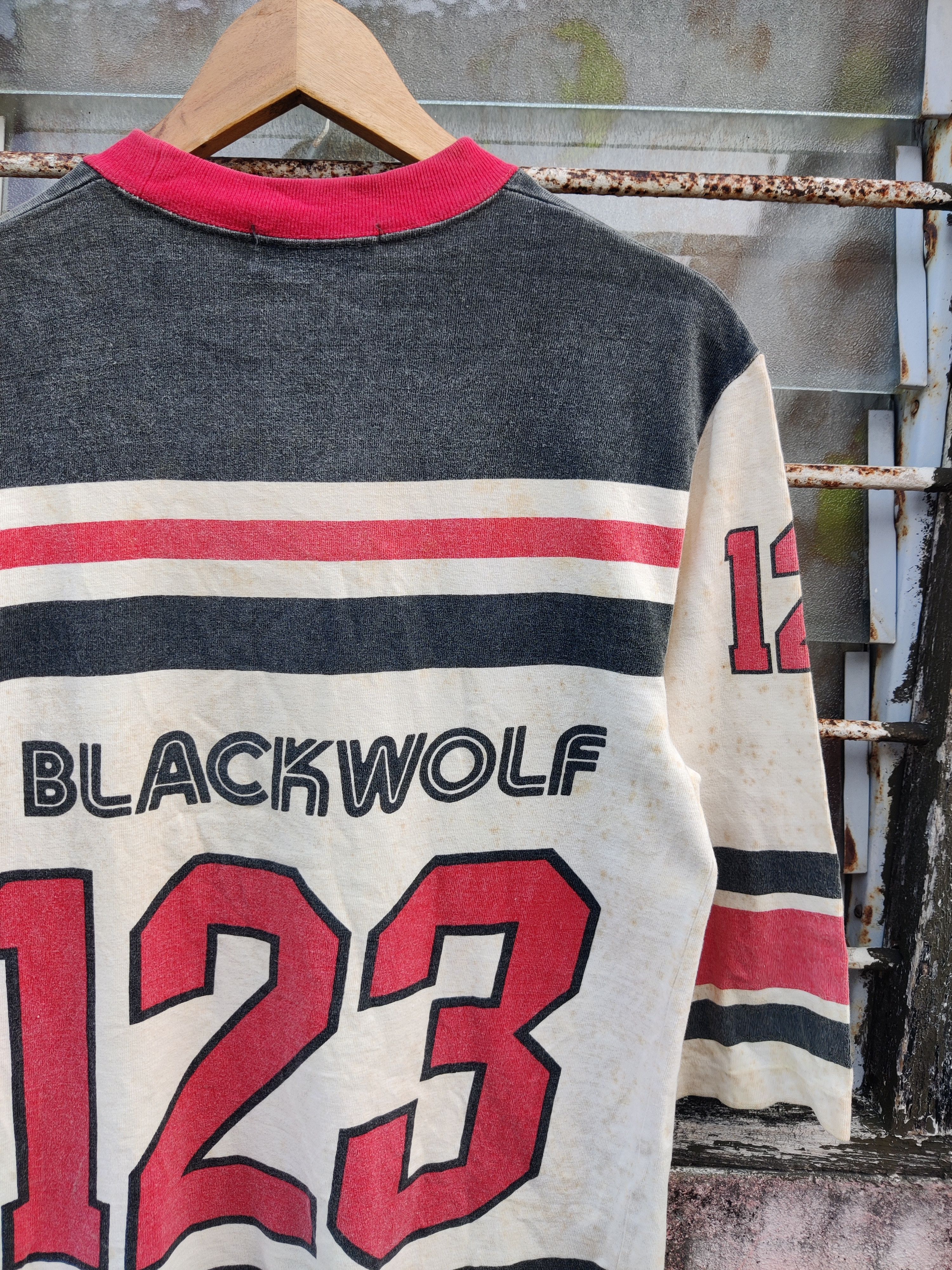 Other Vintage Stain Distressed Blackwolf 123 NFL Stripe Shirt Size US S / EU 44-46 / 1 - 8 Thumbnail