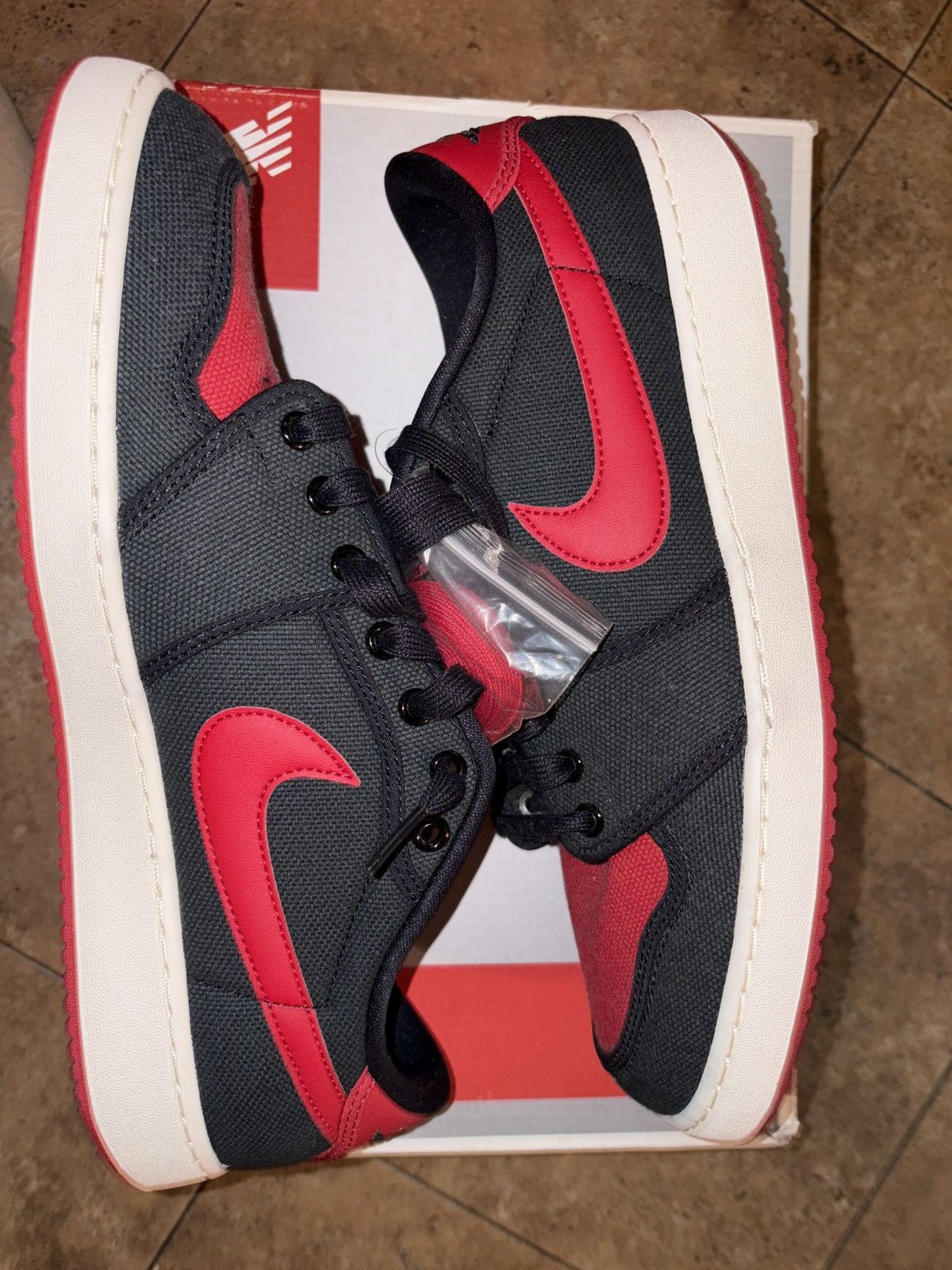 Jordan Brand Nike Air Jordan 1 Retro AJKO Low Bred Varsity Red White Size US 12 / EU 45 - 1 Thumbnail