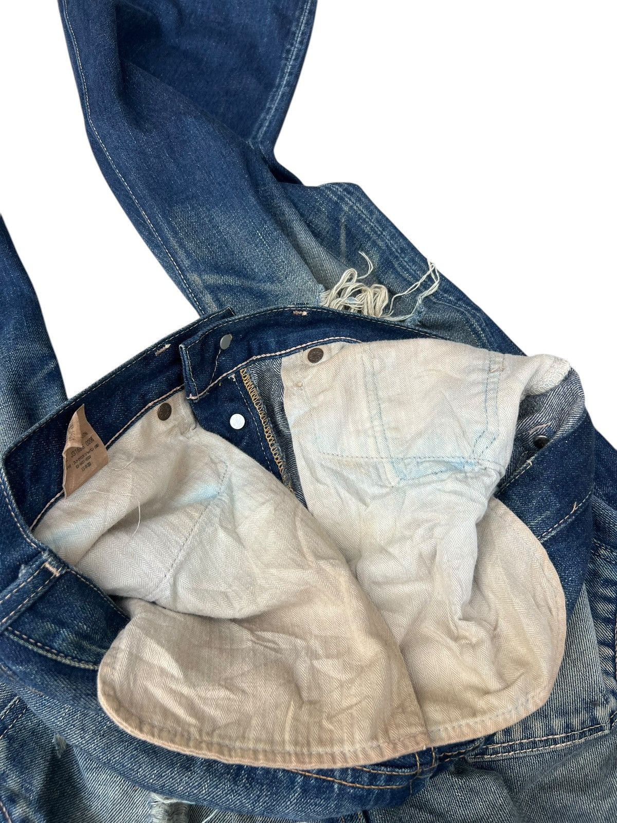 Levi's Vintage Clothing WW2 Model 2006 LVC Levi’s S501XX Big E Denim Selvedge Jeans Size US 31 - 23 Thumbnail