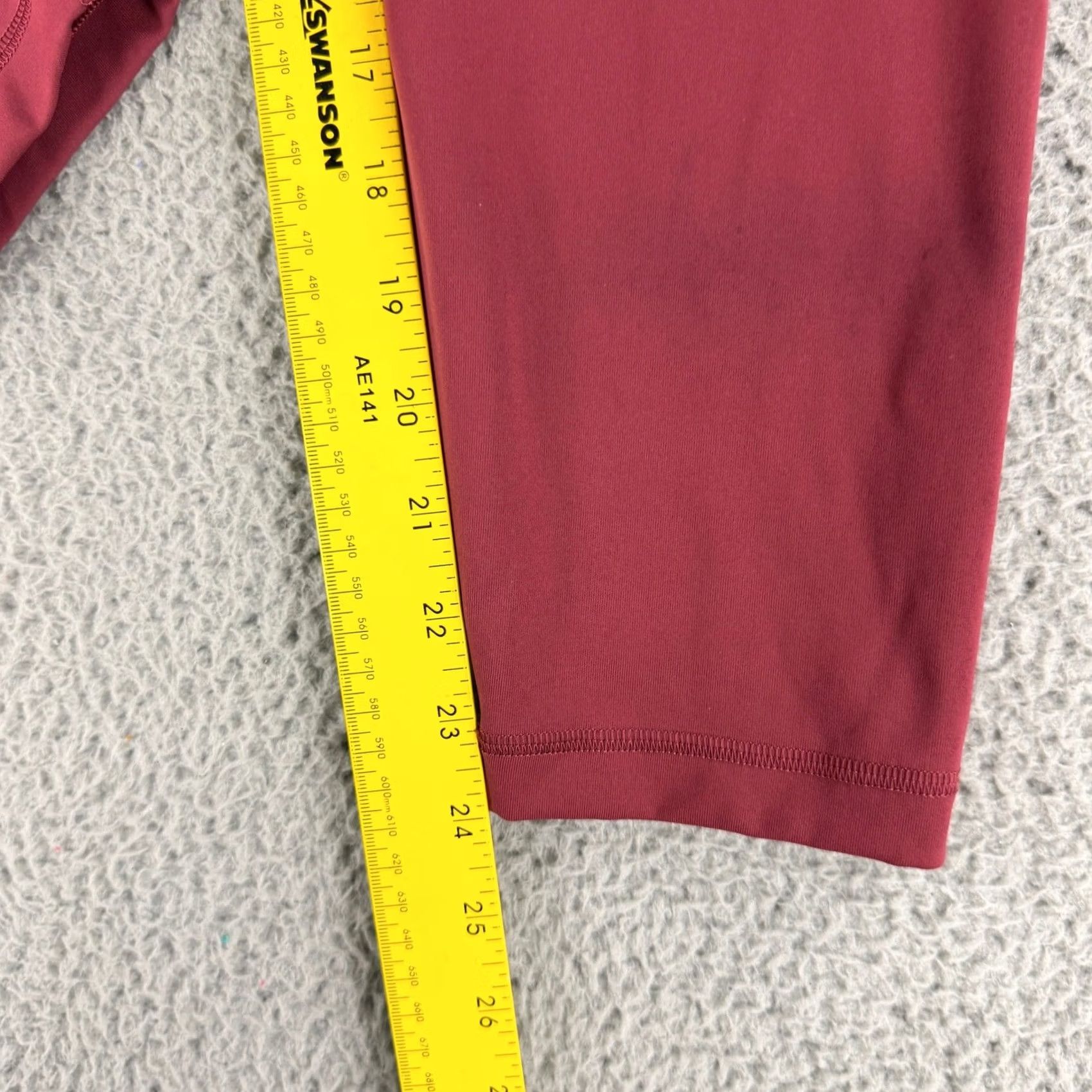 Lululemon Lululemon Wunder Train Leggings Womens 10 Burgundy Red High Rise 24 Inseam Size 32" / US 10 / IT 46 - 6 Thumbnail