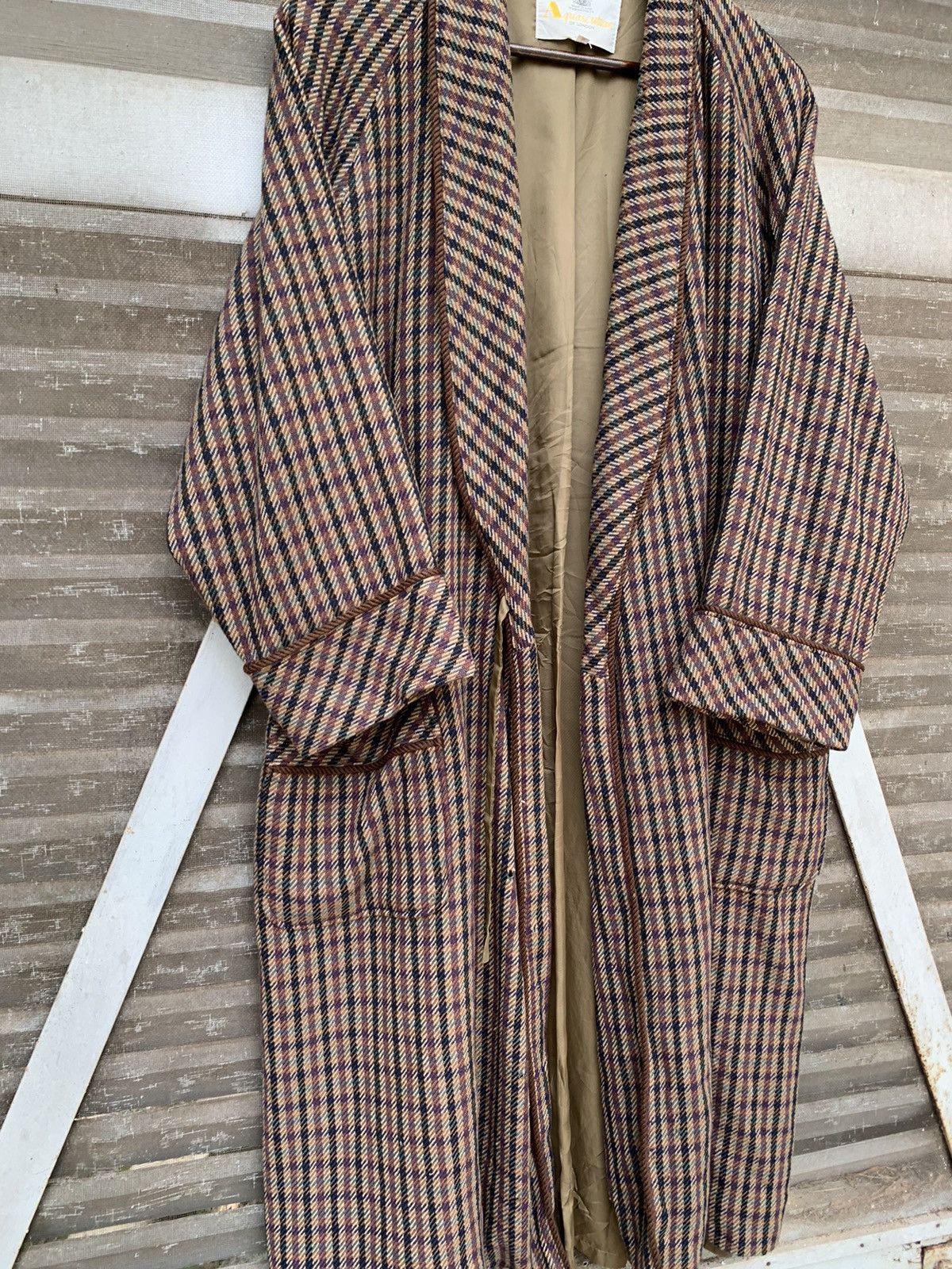 Aquascutum 👹Aquascutum Novacheck Double Breasted Long Coat Size US XL / EU 56 / 4 - 7 Thumbnail