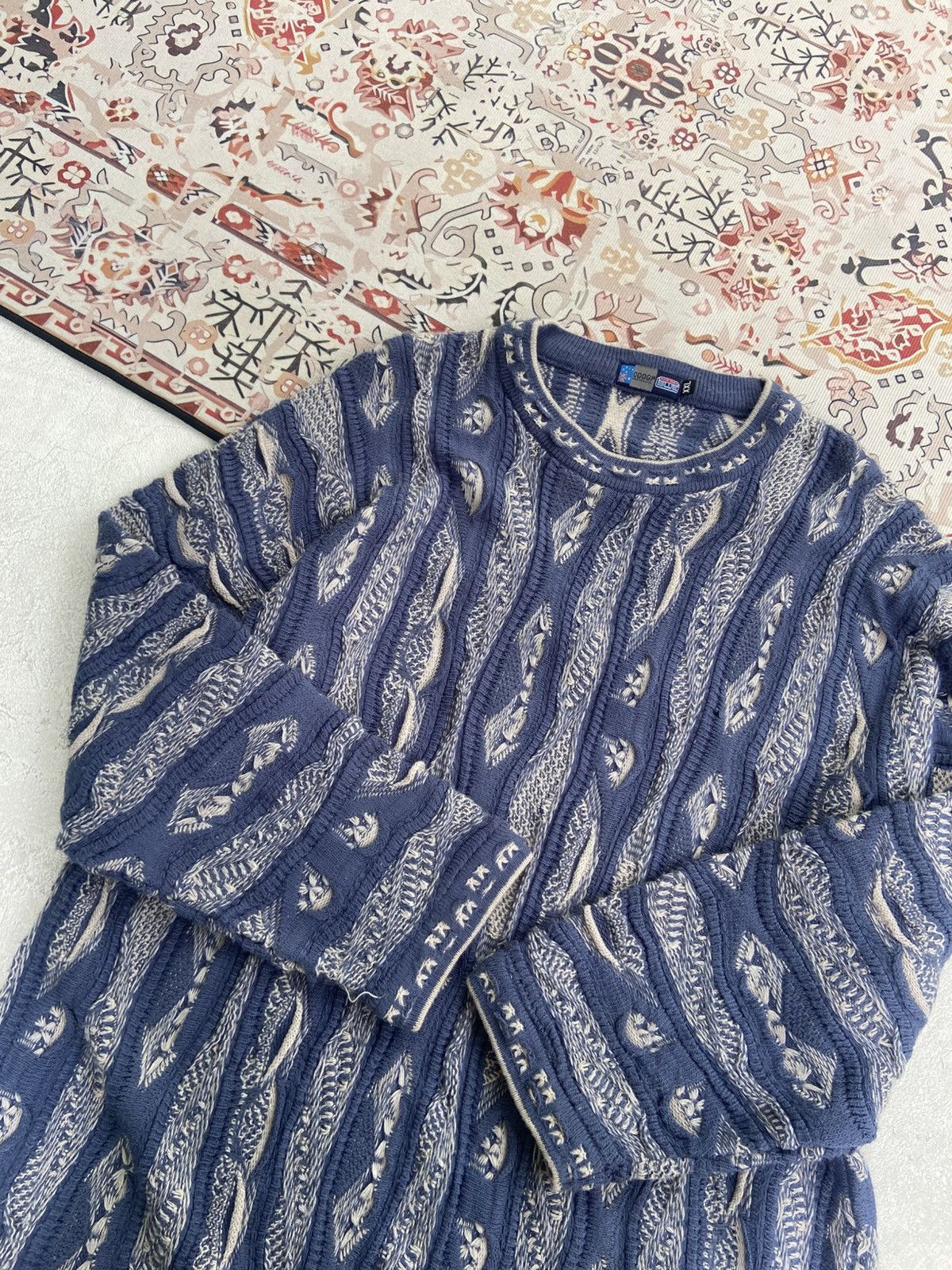 Coogi Vintage 90s Coogi Australia 3D Down Under Blue Knit Sweater Size US XXL / EU 58 / 5 - 3 Thumbnail
