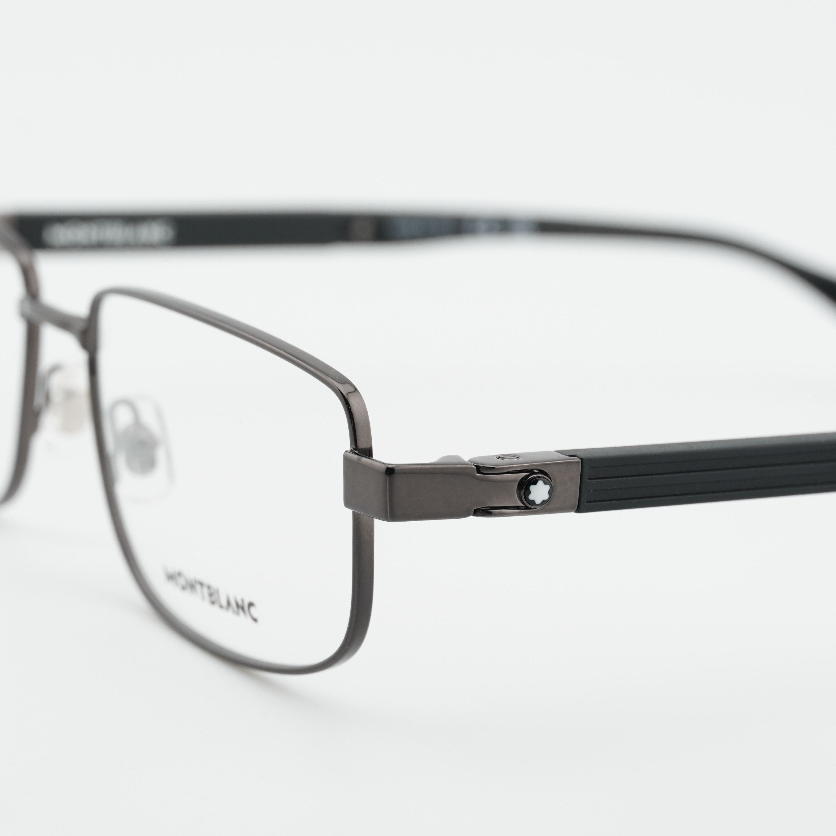 Montblanc Montblanc MB0034O 004 Eyeglasses Ruthenium 58mm Rectangle Size ONE SIZE - 2 Thumbnail