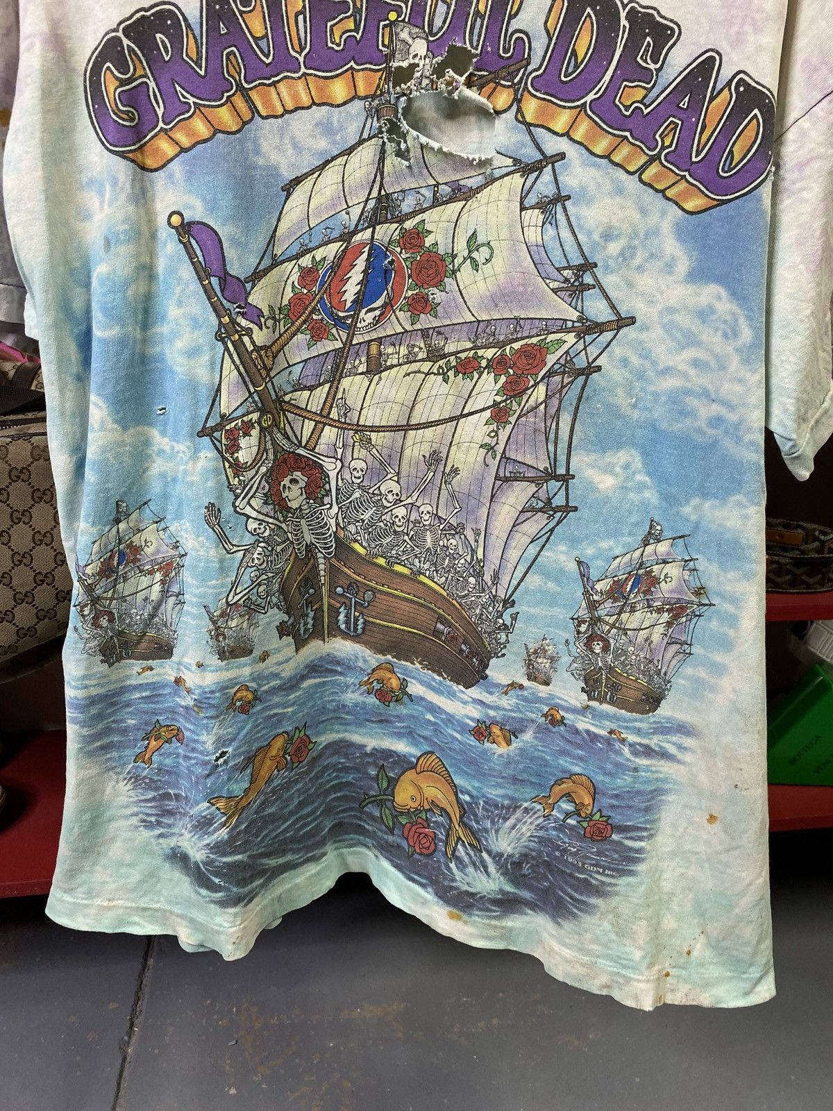 Band Tees 90’s Vintage Grateful Dead Liquid Blue Band Tee Shirt Large Size US L / EU 52-54 / 3 - 5 Thumbnail
