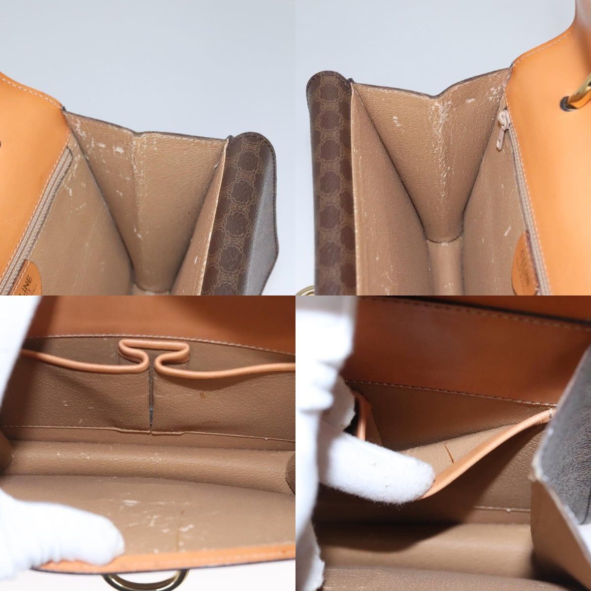 Celine CELINE Macadam Canvas Hand Bag Pvc Leather Brown Gold Size ONE SIZE - 12 Thumbnail