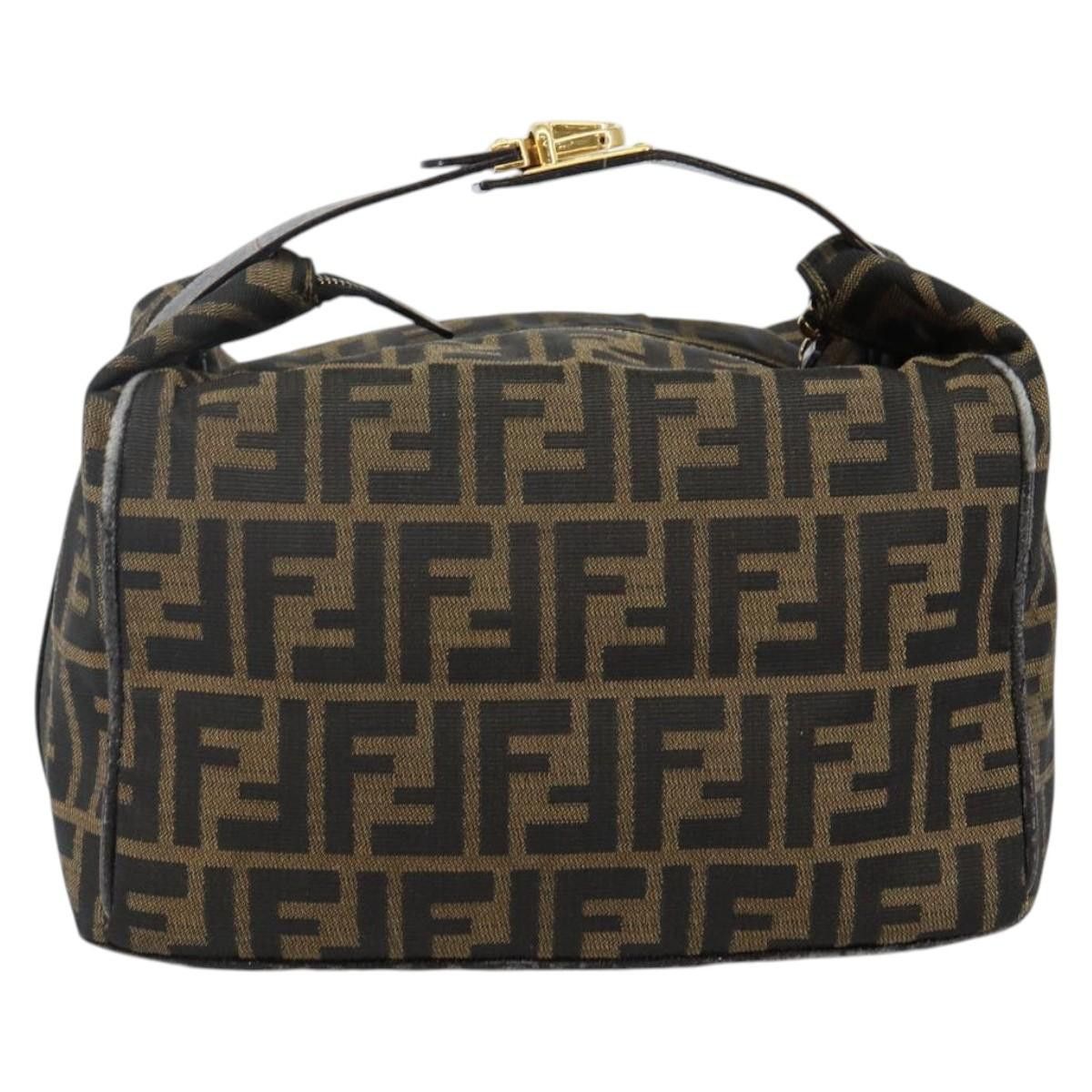 Fendi FENDI Zucca Canvas Hand Bag Black Brown Size ONE SIZE - 3 Thumbnail