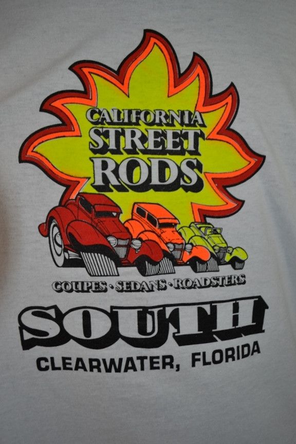 Vintage California Street Rods Racing tee Florida NEW t-shirt XL Size US XL / EU 56 / 4 - 6 Thumbnail