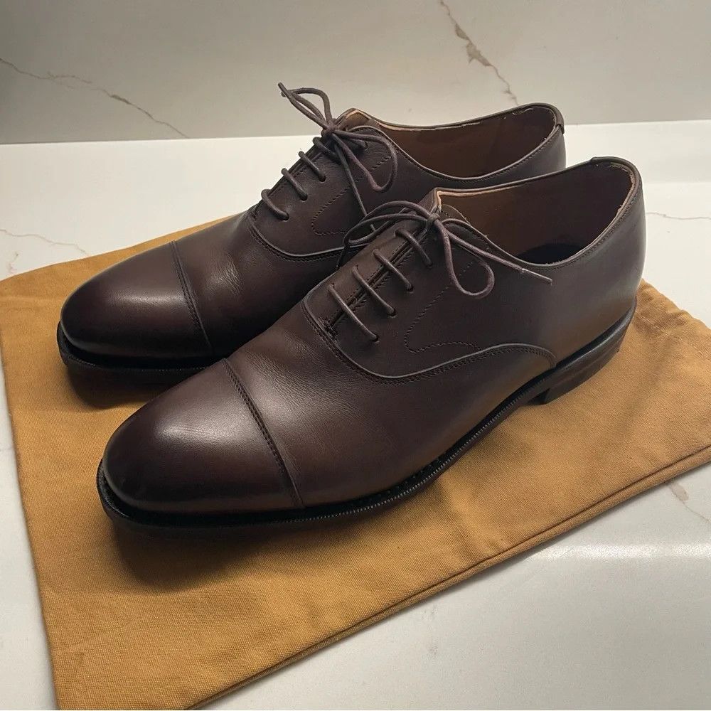 Meermin Meermin - Brown Silkcalf Cap Toe Oxfords 7.5 UK= 8.5 US Size US 8.5 / EU 41-42 - 2 Thumbnail