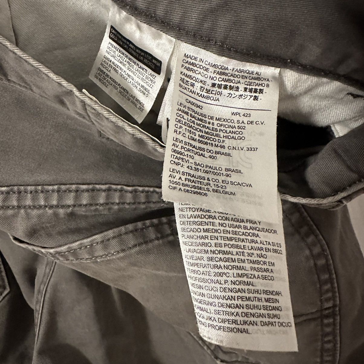 Levi's Levi's 511 Slim Fit Hybrid Chino Trouser Pants, Charcoal, 36 Size US 36 / EU 52 - 9 Thumbnail
