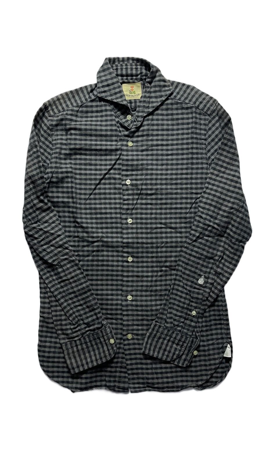 image of Vintage Guy Rover Shirt Button Up in Black, Men's (Size Medium)