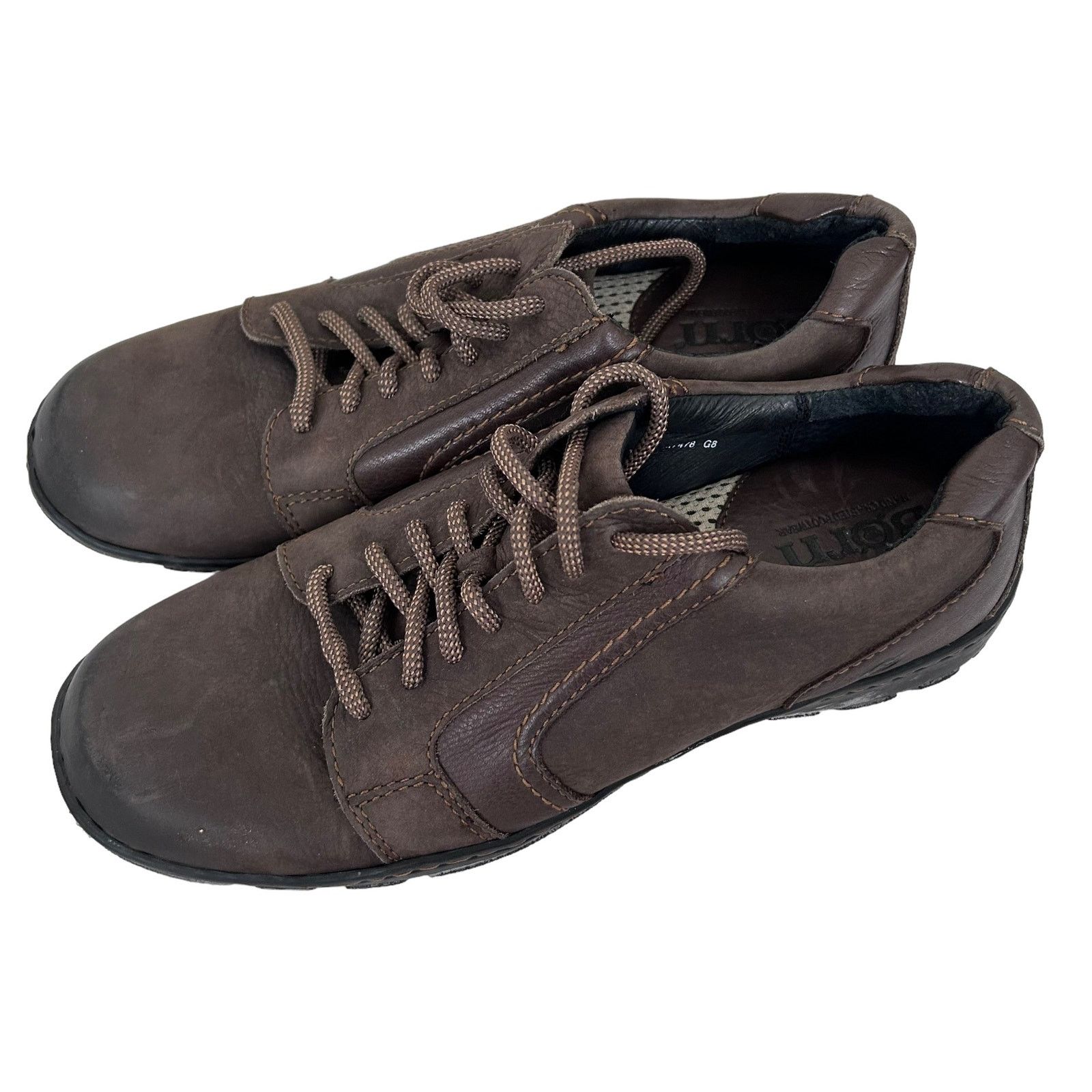 Born Born Brown Leather Lace Up Sneakers Sz 10.5 Size US 10.5 / EU 43-44 - 4 Thumbnail