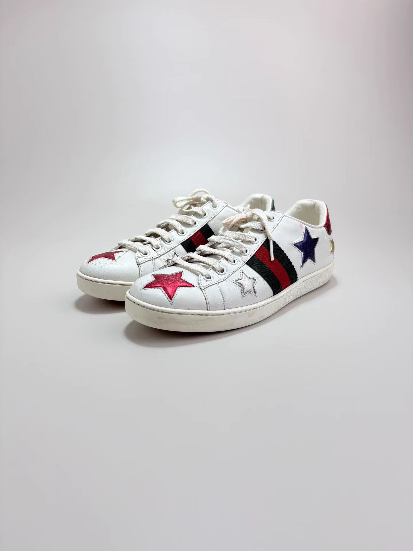 Gucci GUCCI Star White Sneakers K1 Size US 8 / IT 38 - 2 Thumbnail