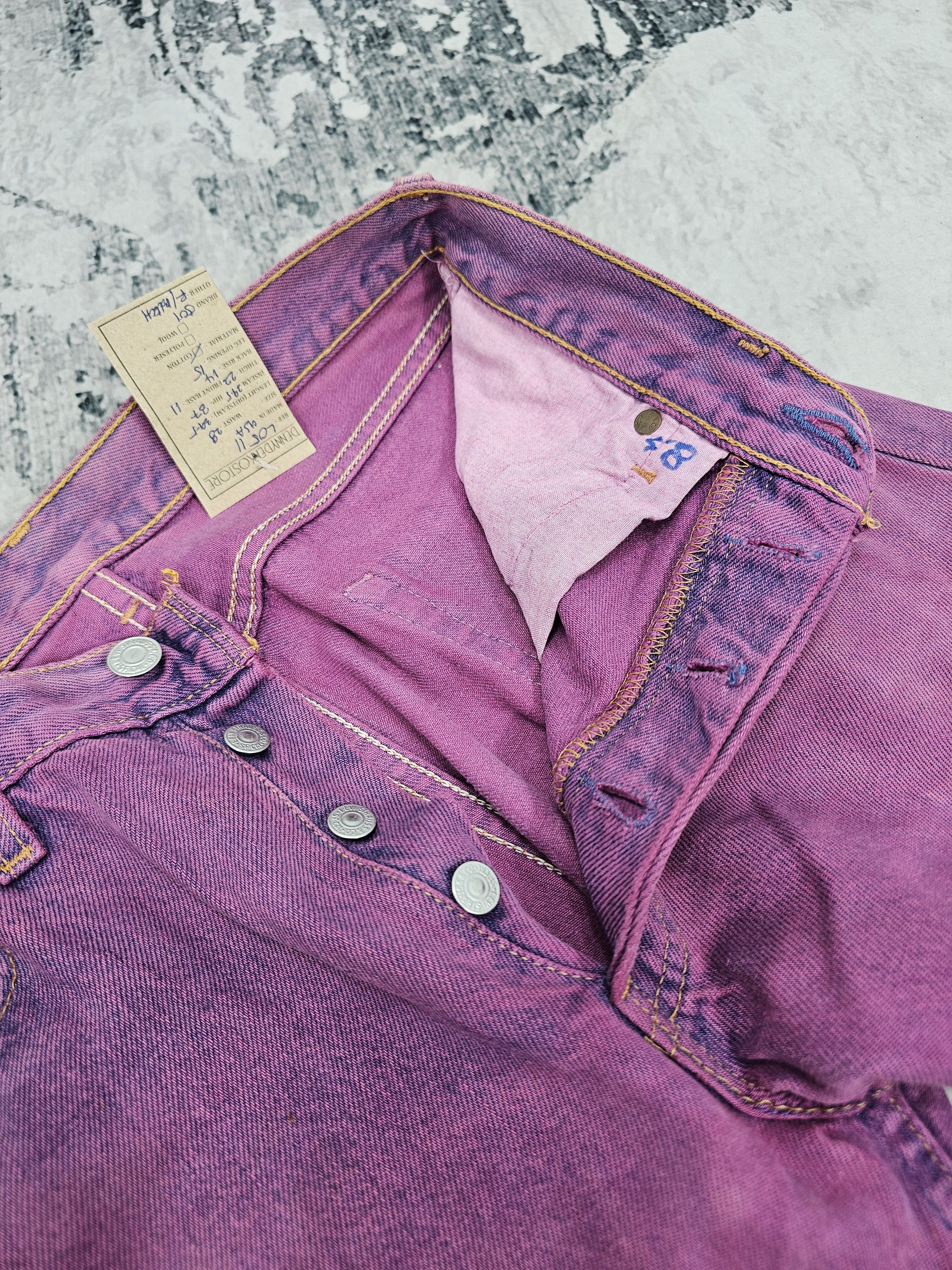 Levi's Vintage Clothing Vtg 90'S LEVIS 501 Purple Faded Stain Jean Made In USA L0511 Size US 28 / EU 44 - 10 Thumbnail