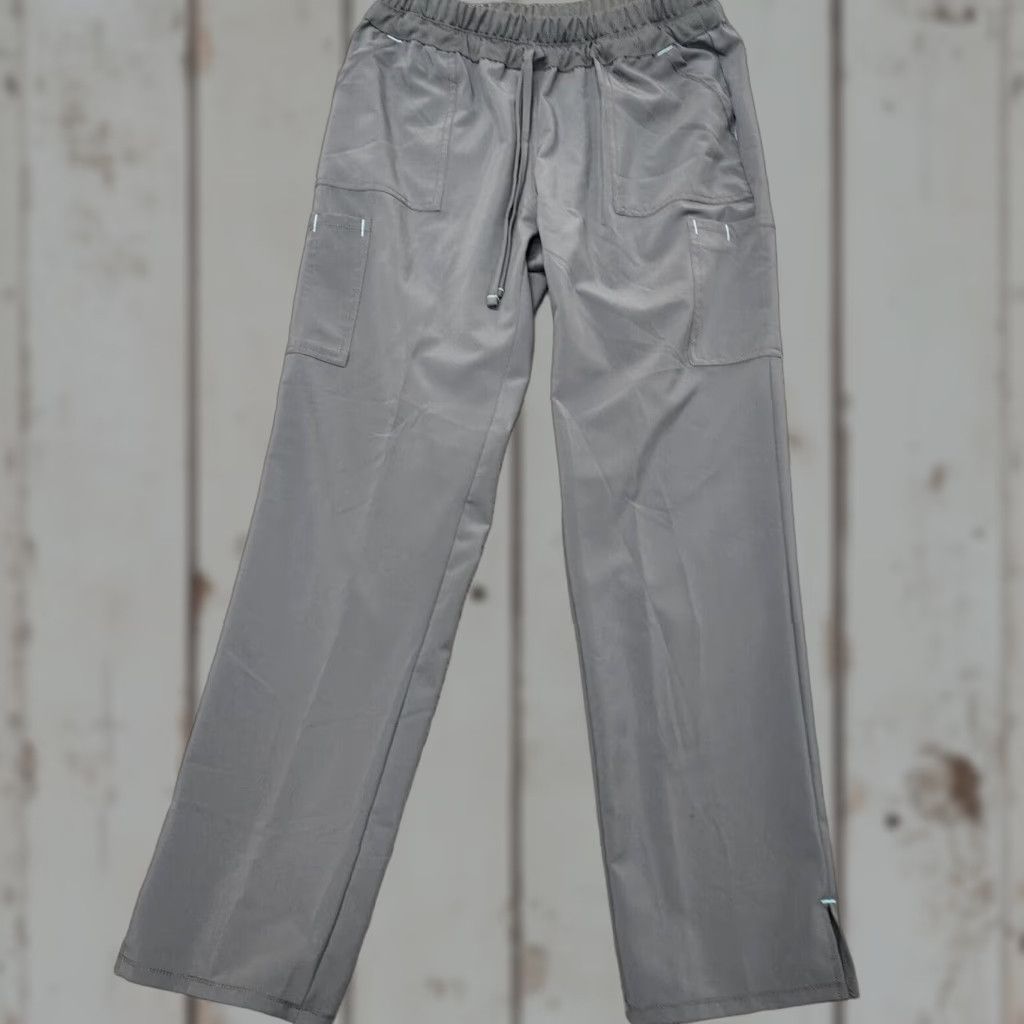 Vintage NWT Scrubstar Pants Size Medium Pewter Medical Pants Drawstring And Stretch Women Gray Cotton Size US 31 - 1 Thumbnail